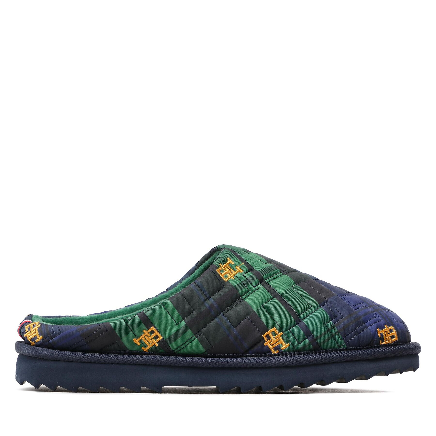 Tommy Hilfiger Papuci de casă Quilted Home Slipper Blackwatch FW0FW06913 Bleumarin - Pled.ro