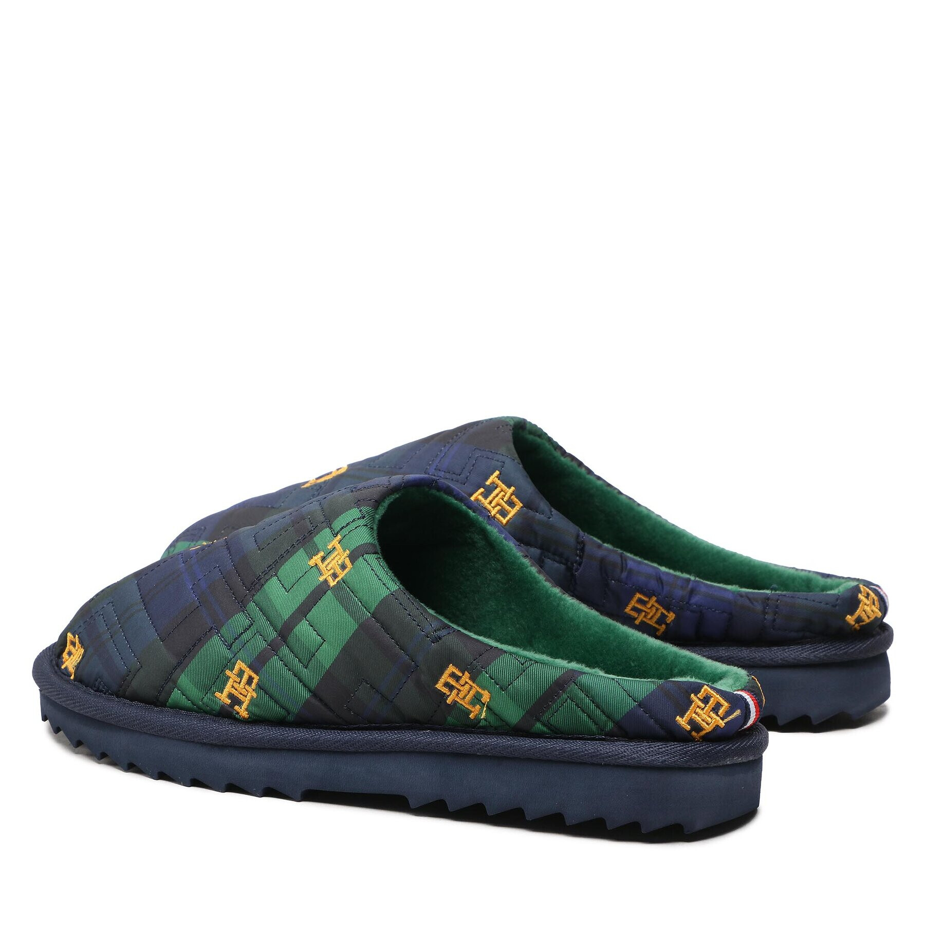 Tommy Hilfiger Papuci de casă Quilted Home Slipper Blackwatch FW0FW06913 Bleumarin - Pled.ro