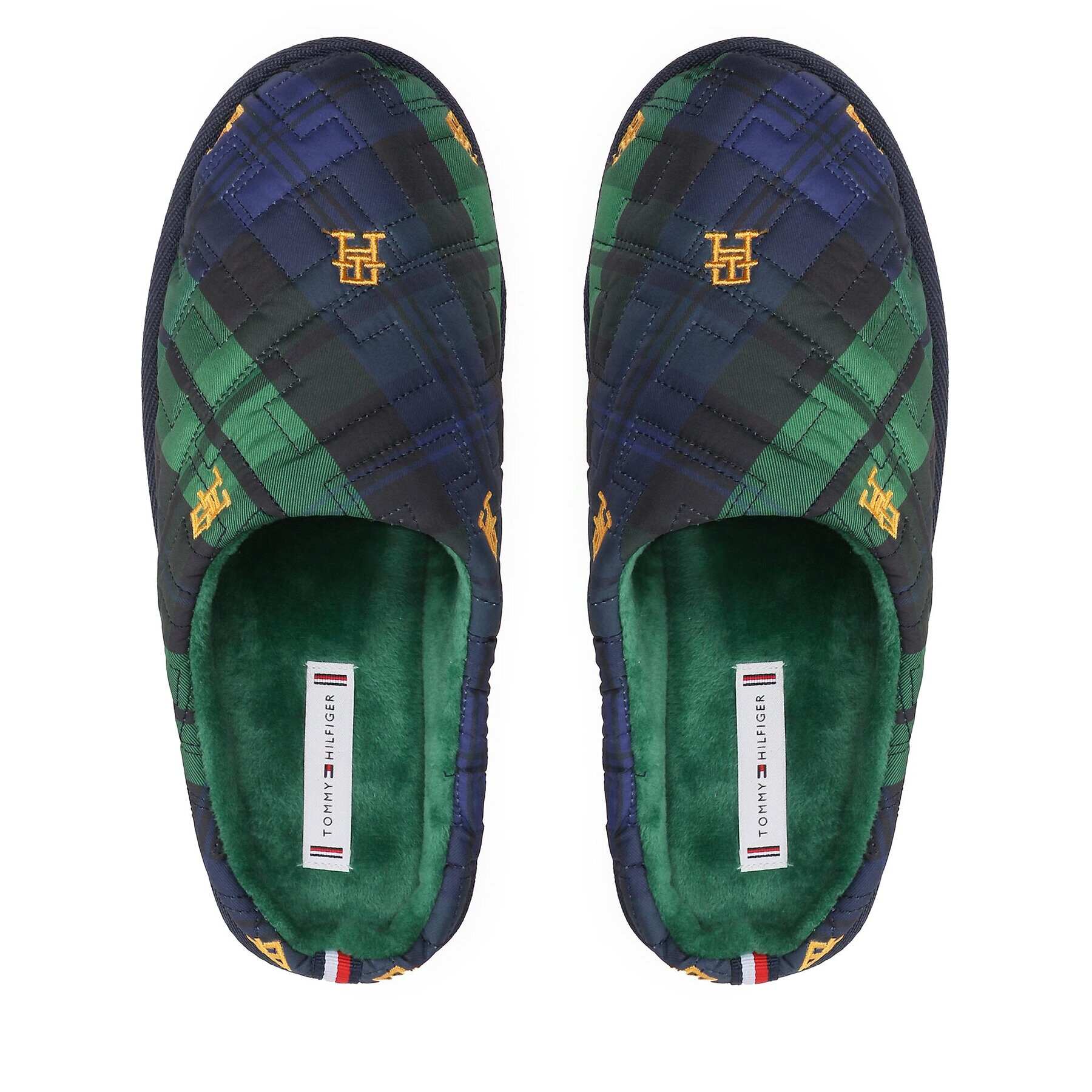 Tommy Hilfiger Papuci de casă Quilted Home Slipper Blackwatch FW0FW06913 Bleumarin - Pled.ro