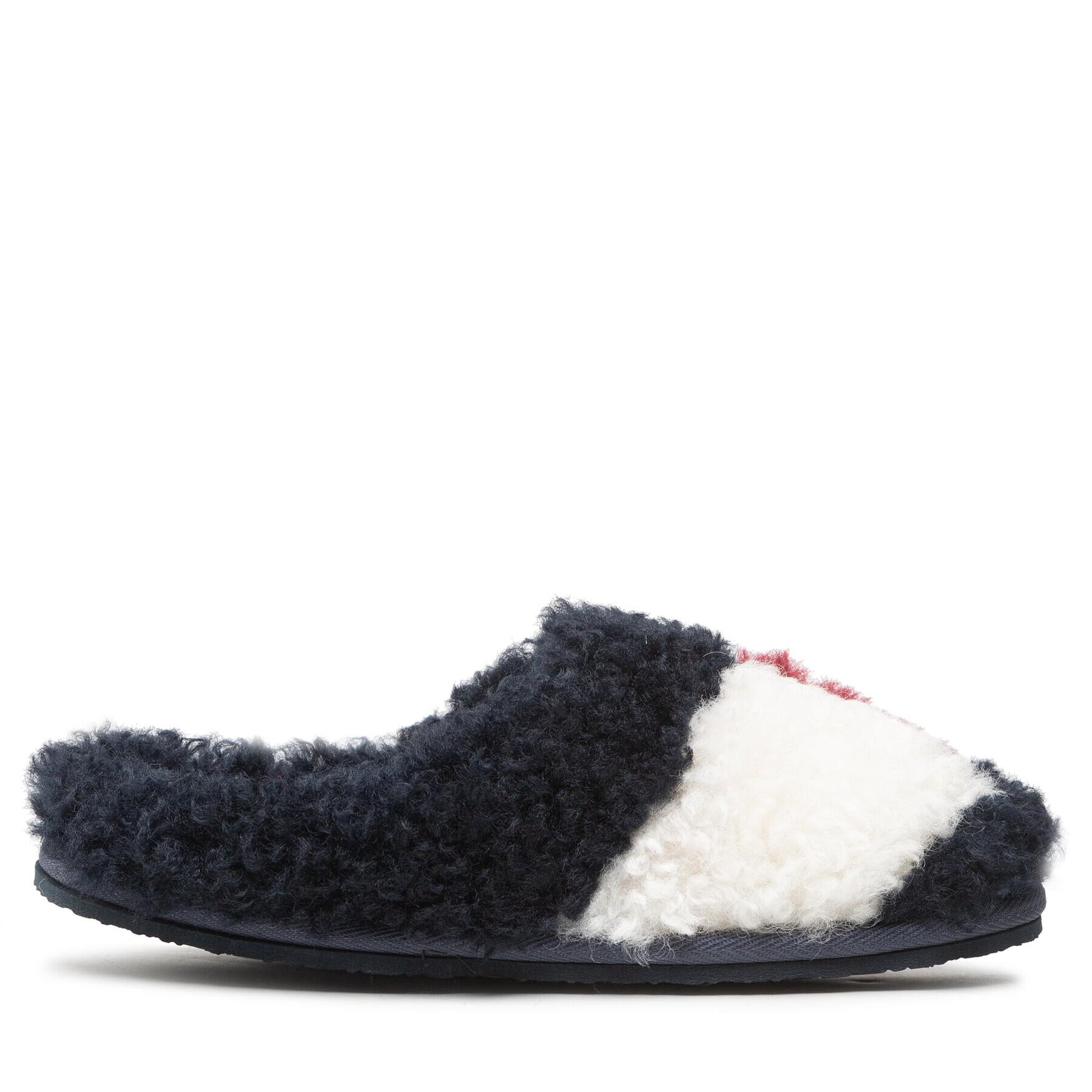 Tommy Hilfiger Papuci de casă Th Home Slipper Sherpa Fur FW0FW06577 Bleumarin - Pled.ro