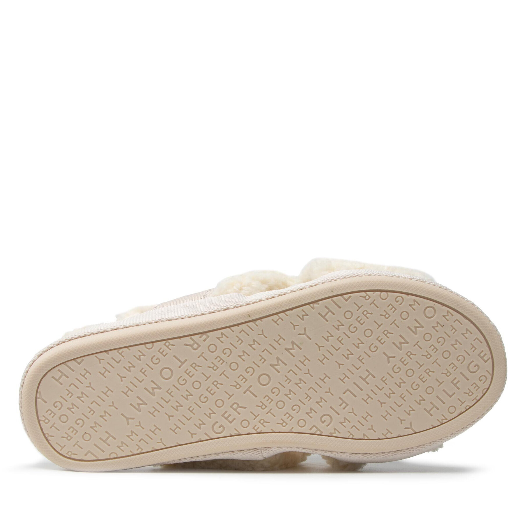 Tommy Hilfiger Papuci de casă Th Shiny Webbing Home Slipper FW0FW06139 Bej - Pled.ro