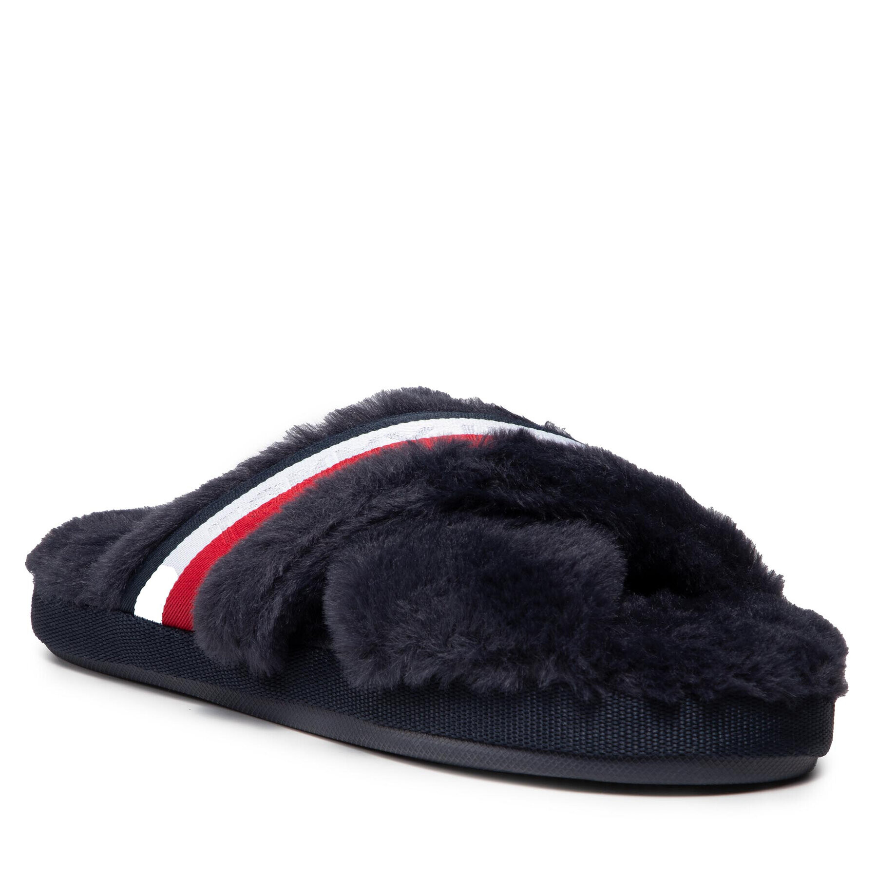 Tommy Hilfiger Papuci de casă Tommy Furry Home Slipper FW0FW06314 Bleumarin - Pled.ro