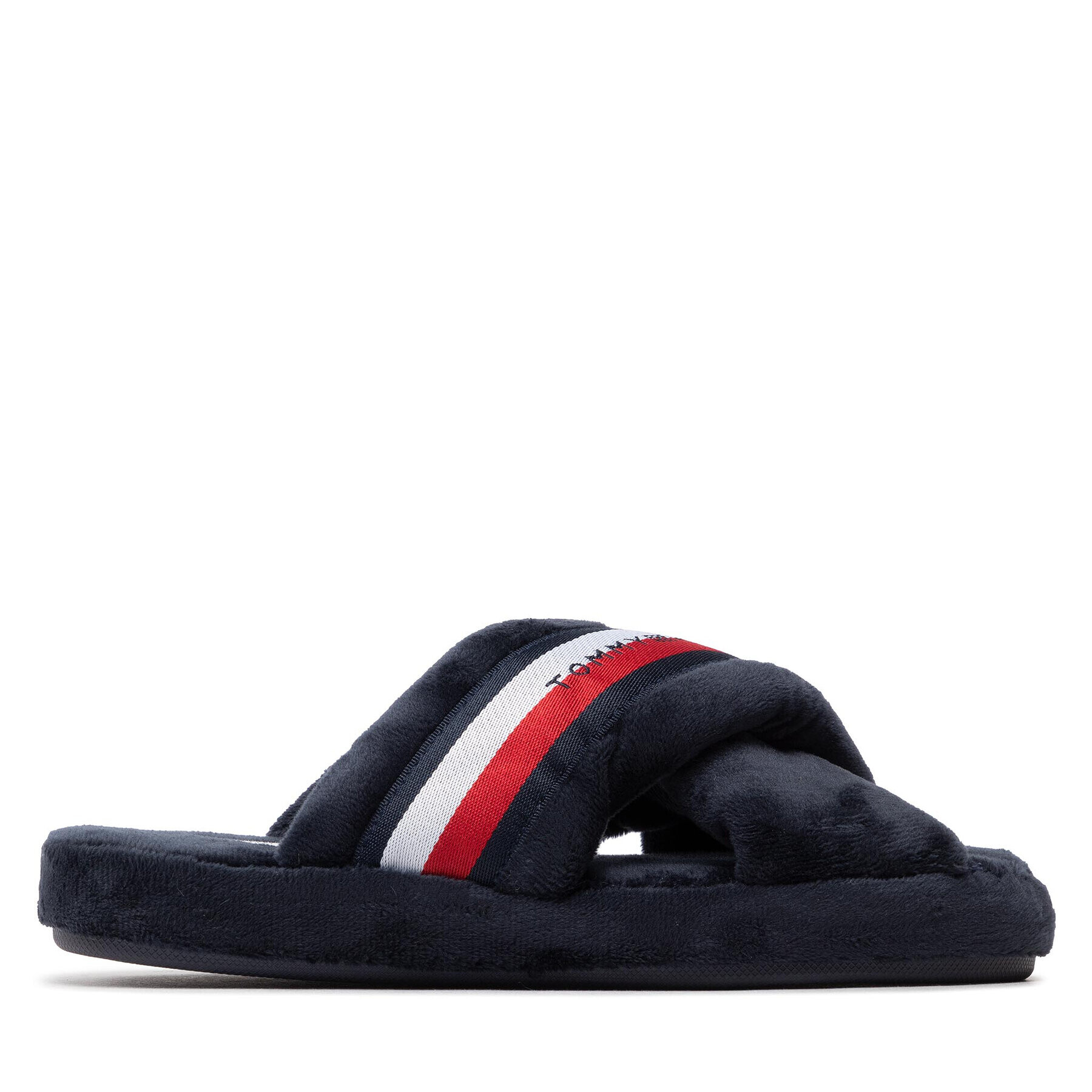 Tommy Hilfiger Papuci de casă Comfy Home Slippers With Straps FW0FW06587 Bleumarin - Pled.ro