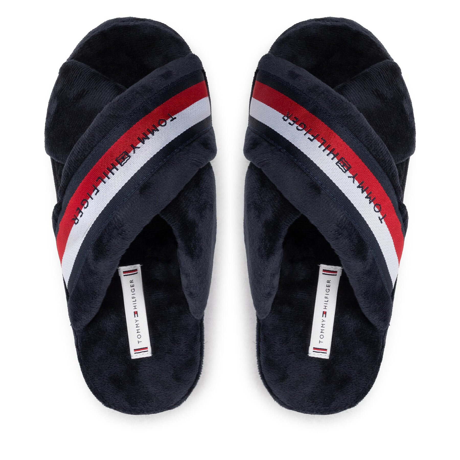 Tommy Hilfiger Papuci de casă Comfy Home Slippers With Straps FW0FW06587 Bleumarin - Pled.ro