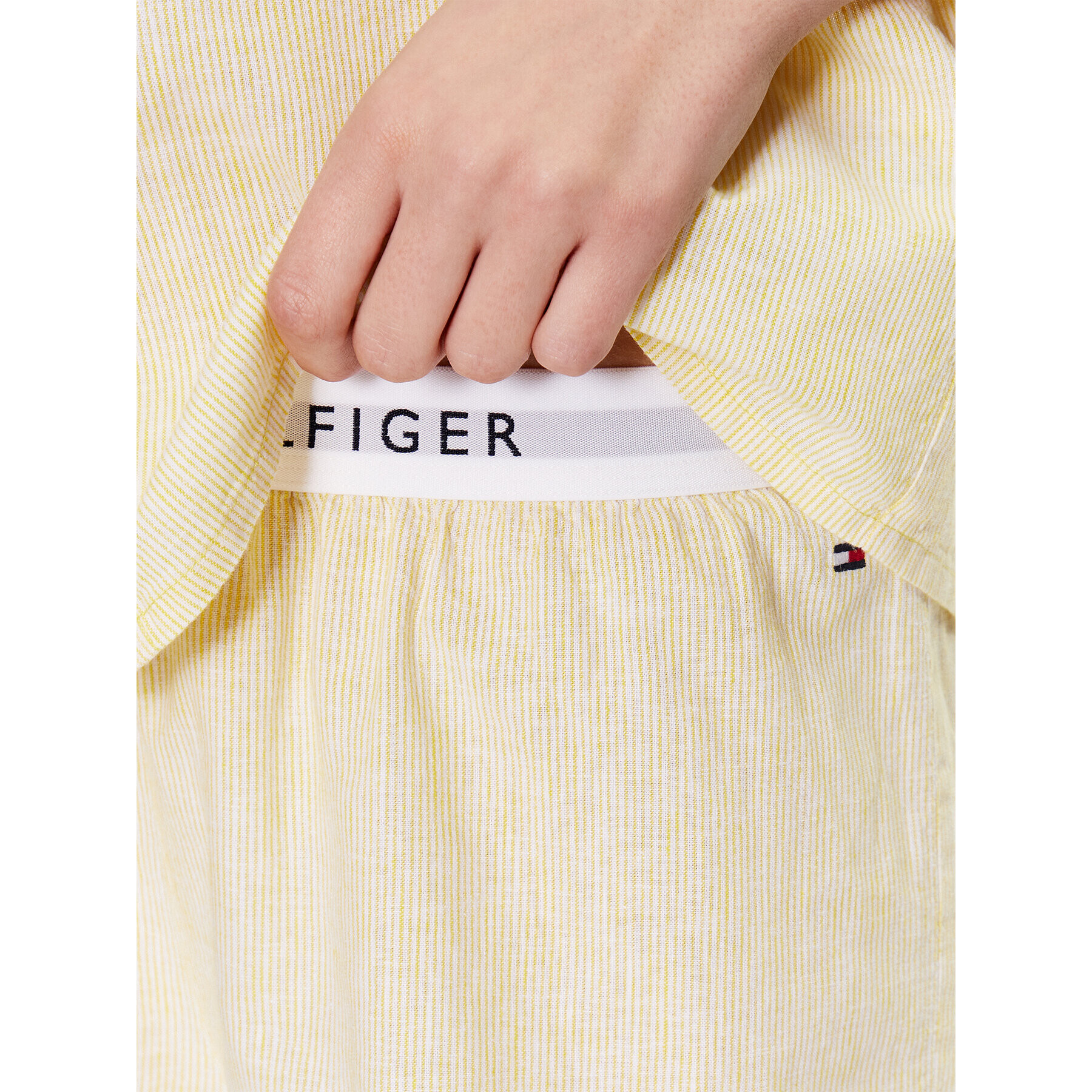 Tommy Hilfiger Pijama Ithaca Stripe UW0UW04519 Galben Regular Fit - Pled.ro