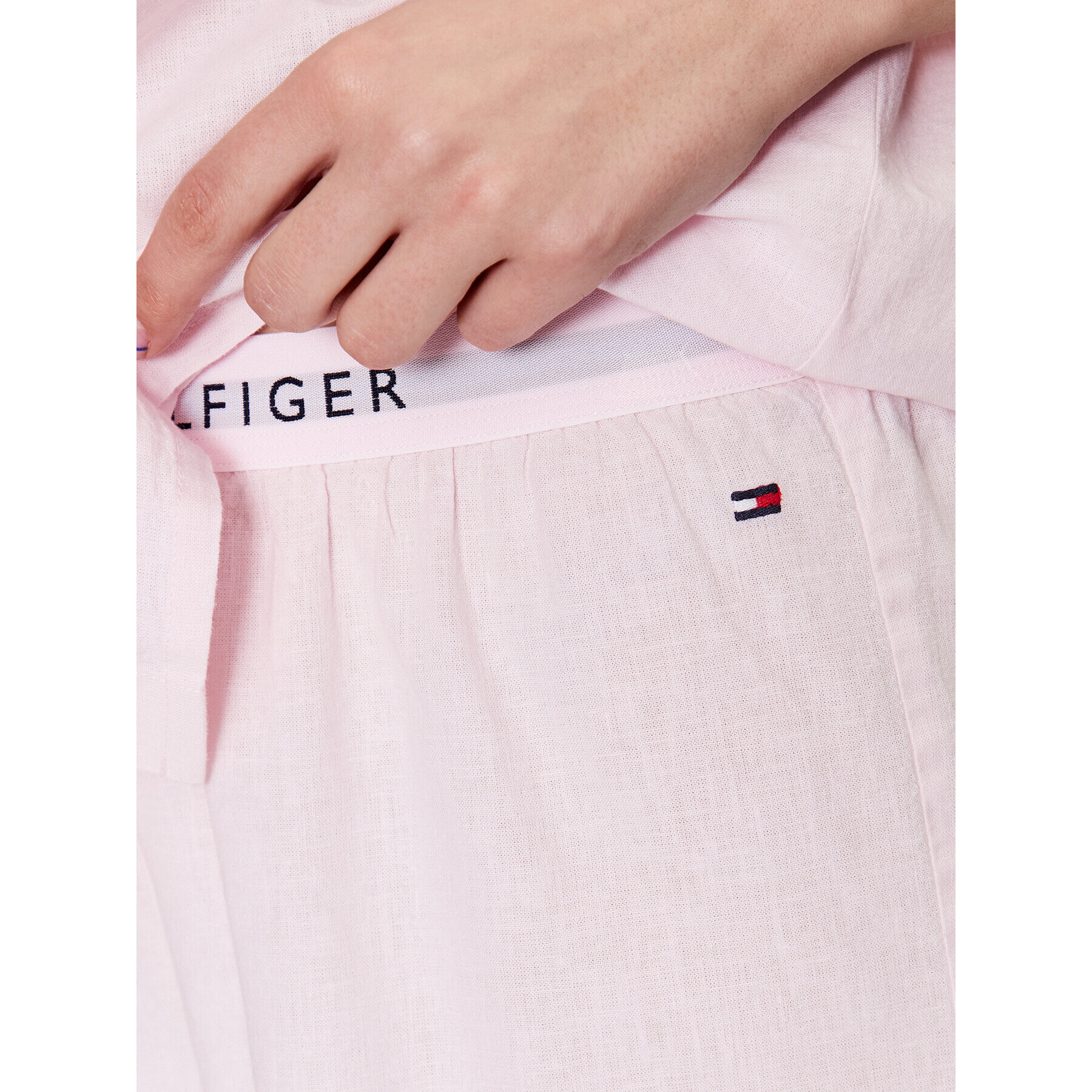 Tommy Hilfiger Pijama Ithaca Stripe UW0UW04519 Roz Regular Fit - Pled.ro