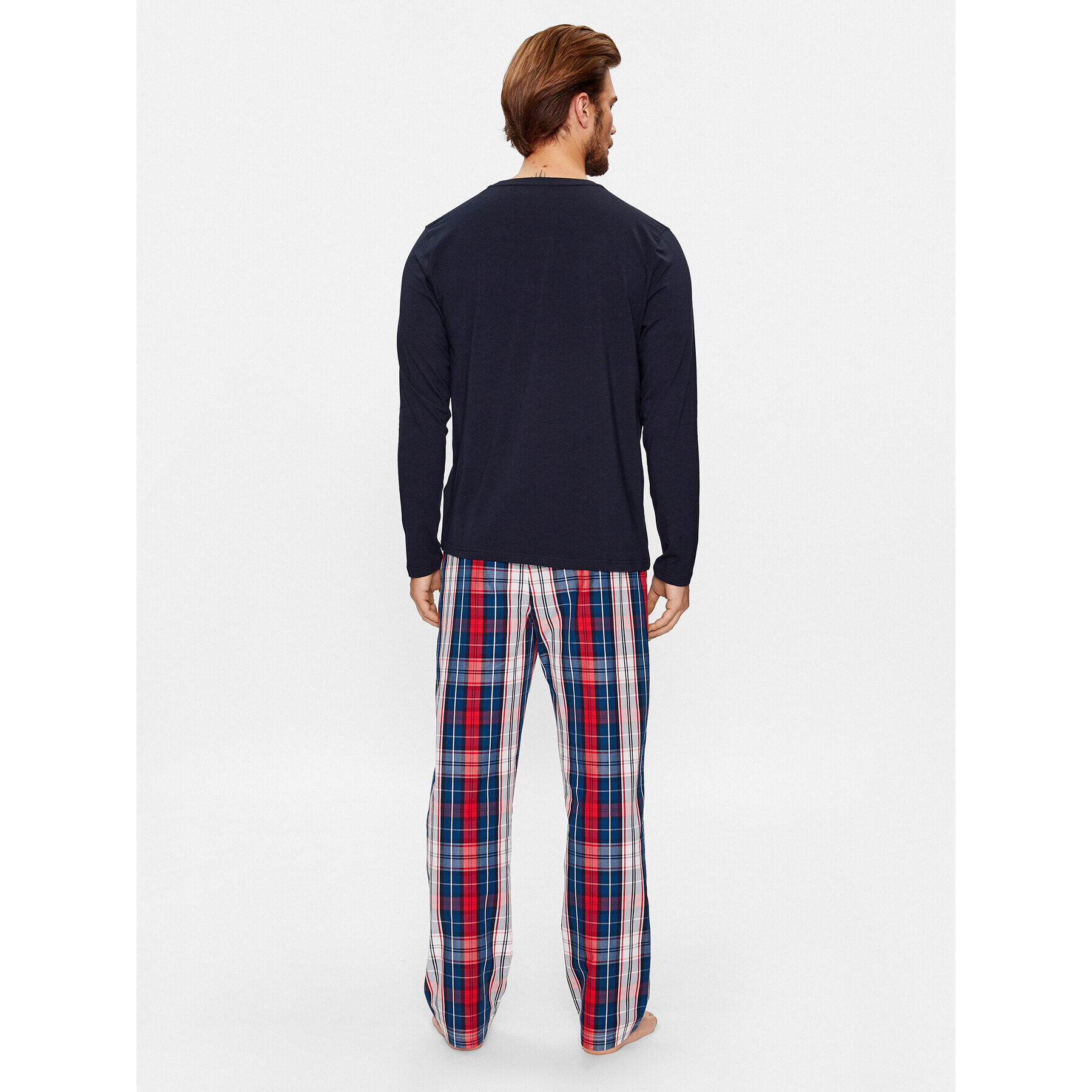 Tommy Hilfiger Pijama UM0UM02891 Bleumarin Regular Fit - Pled.ro