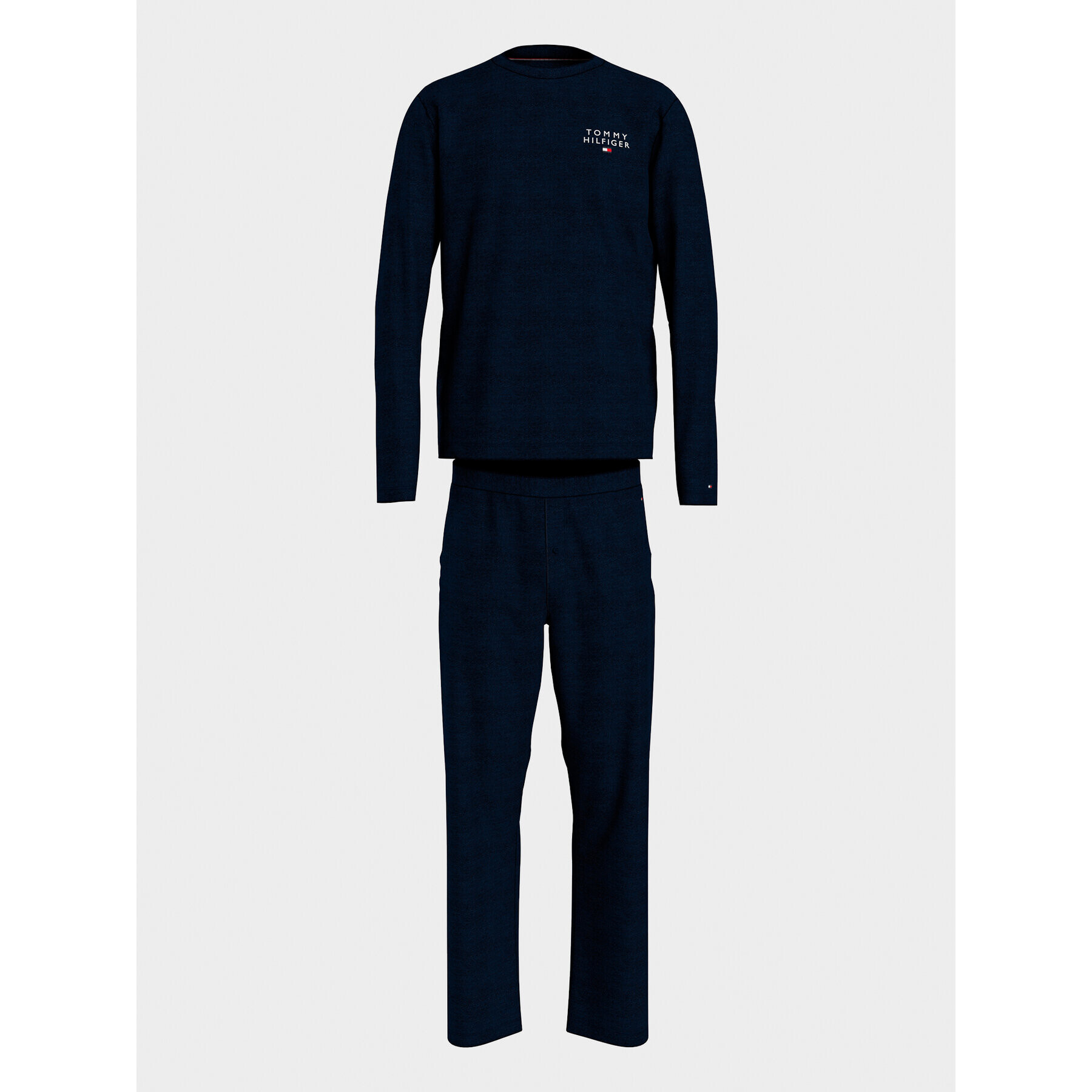 Tommy Hilfiger Pijama UM0UM03115 Bleumarin Regular Fit - Pled.ro