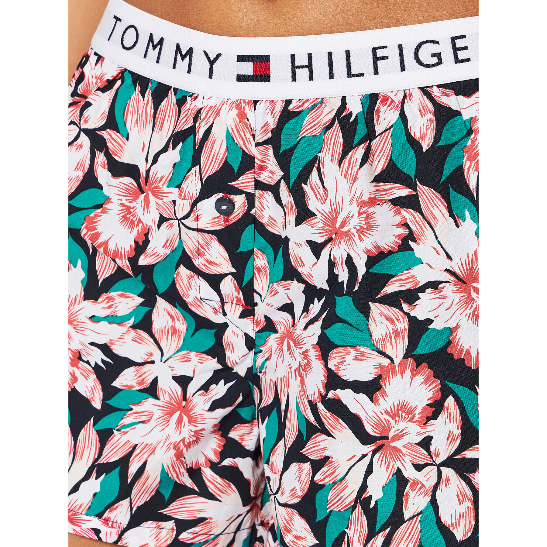 Tommy Hilfiger Pijama UW0UW02975 Alb Regular Fit - Pled.ro