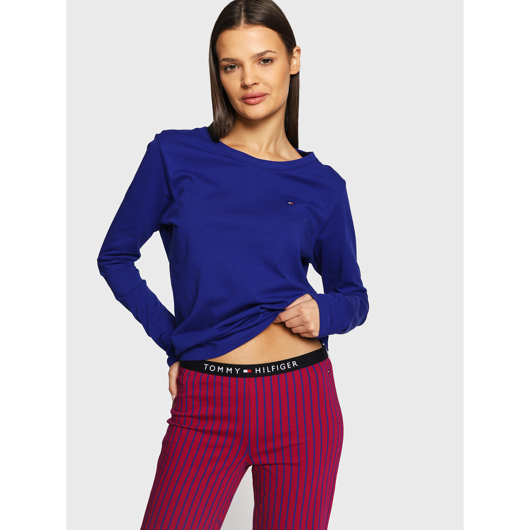 Tommy Hilfiger Pijama UW0UW03880 Colorat Regular Fit - Pled.ro