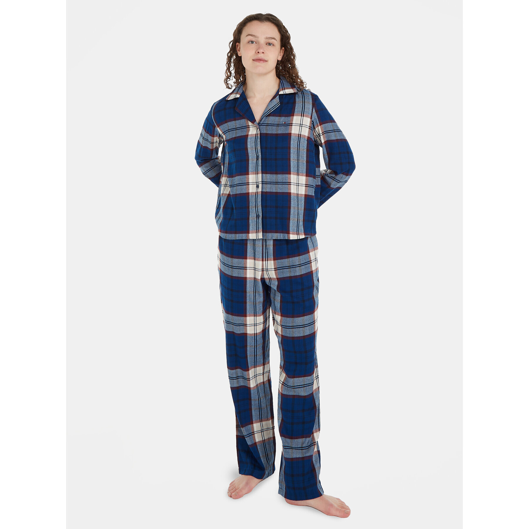 Tommy Hilfiger Pijama UW0UW03961 Albastru Relaxed Fit - Pled.ro