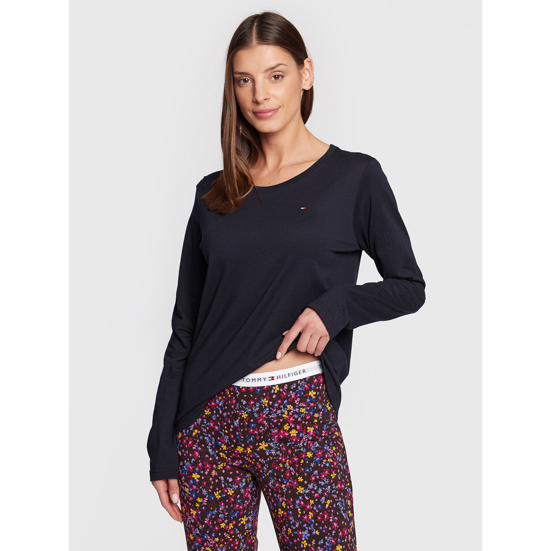 Tommy Hilfiger Pijama UW0UW04049 Colorat Regular Fit - Pled.ro