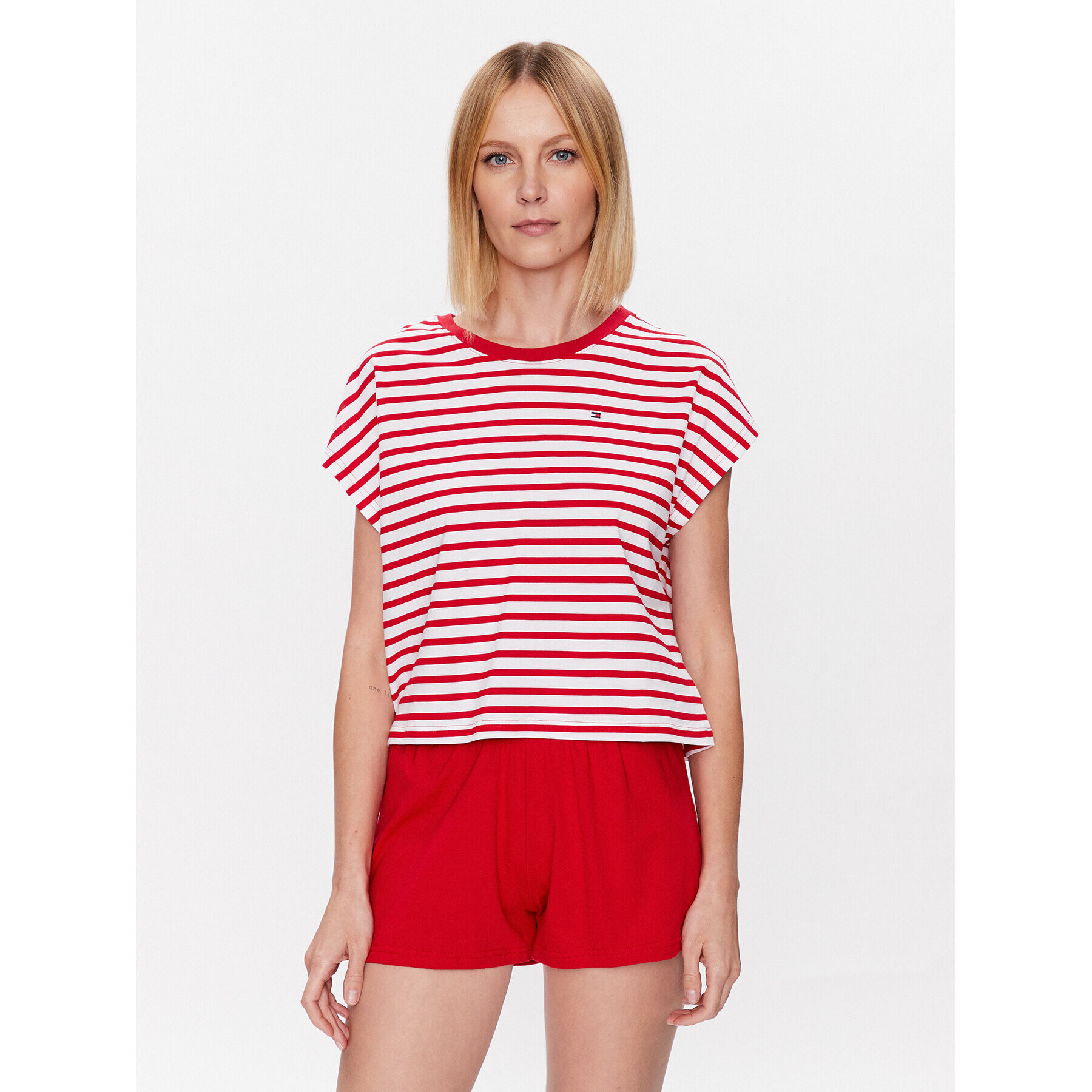 Tommy Hilfiger Pijama UW0UW04150 Roșu Regular Fit - Pled.ro