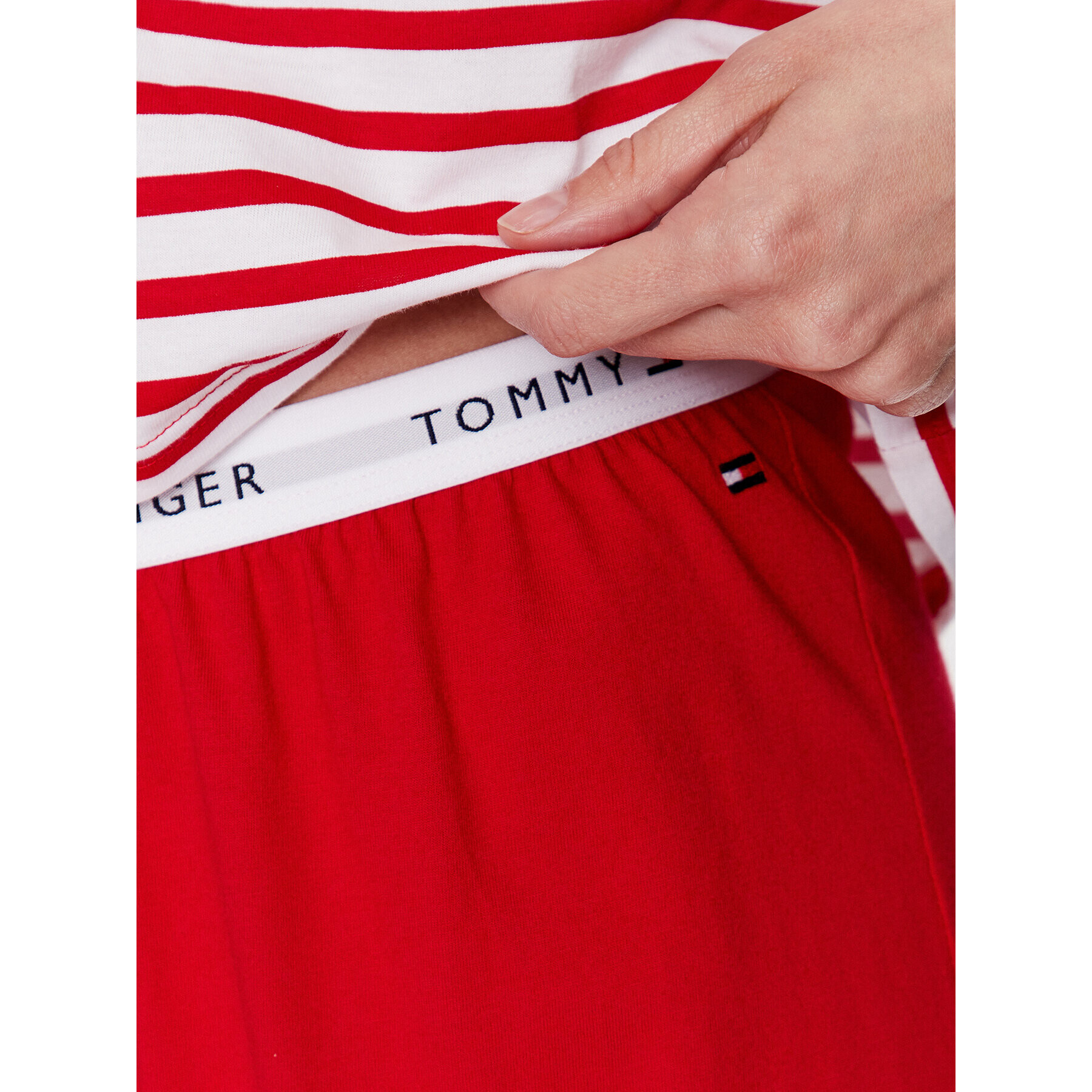 Tommy Hilfiger Pijama UW0UW04150 Roșu Regular Fit - Pled.ro