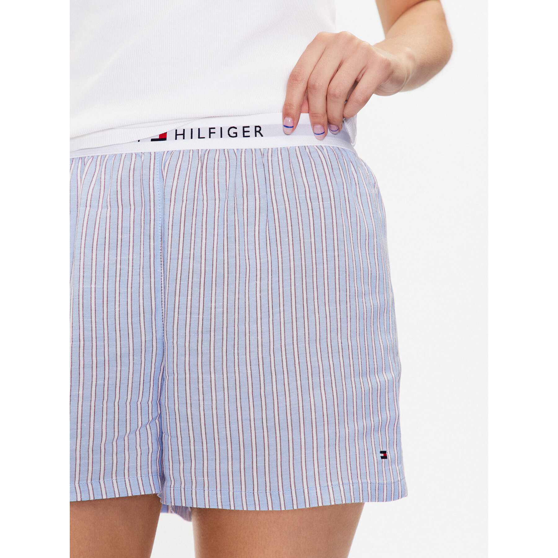 Tommy Hilfiger Pijama UW0UW04539 Alb Regular Fit - Pled.ro