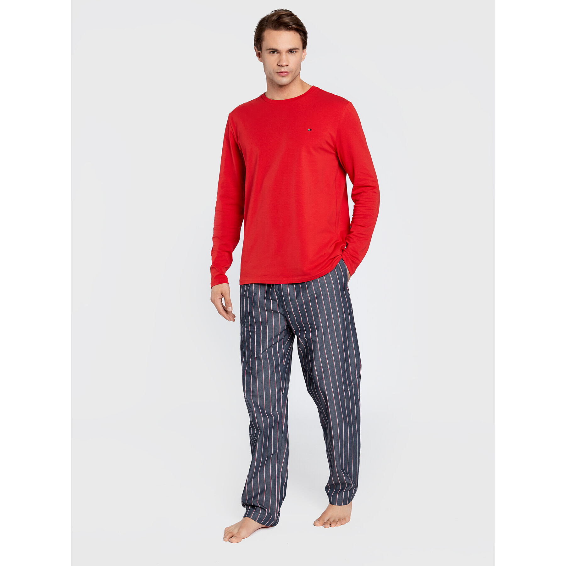 Tommy Hilfiger Pijama Woven UM0UM01960 Roșu Regular Fit - Pled.ro