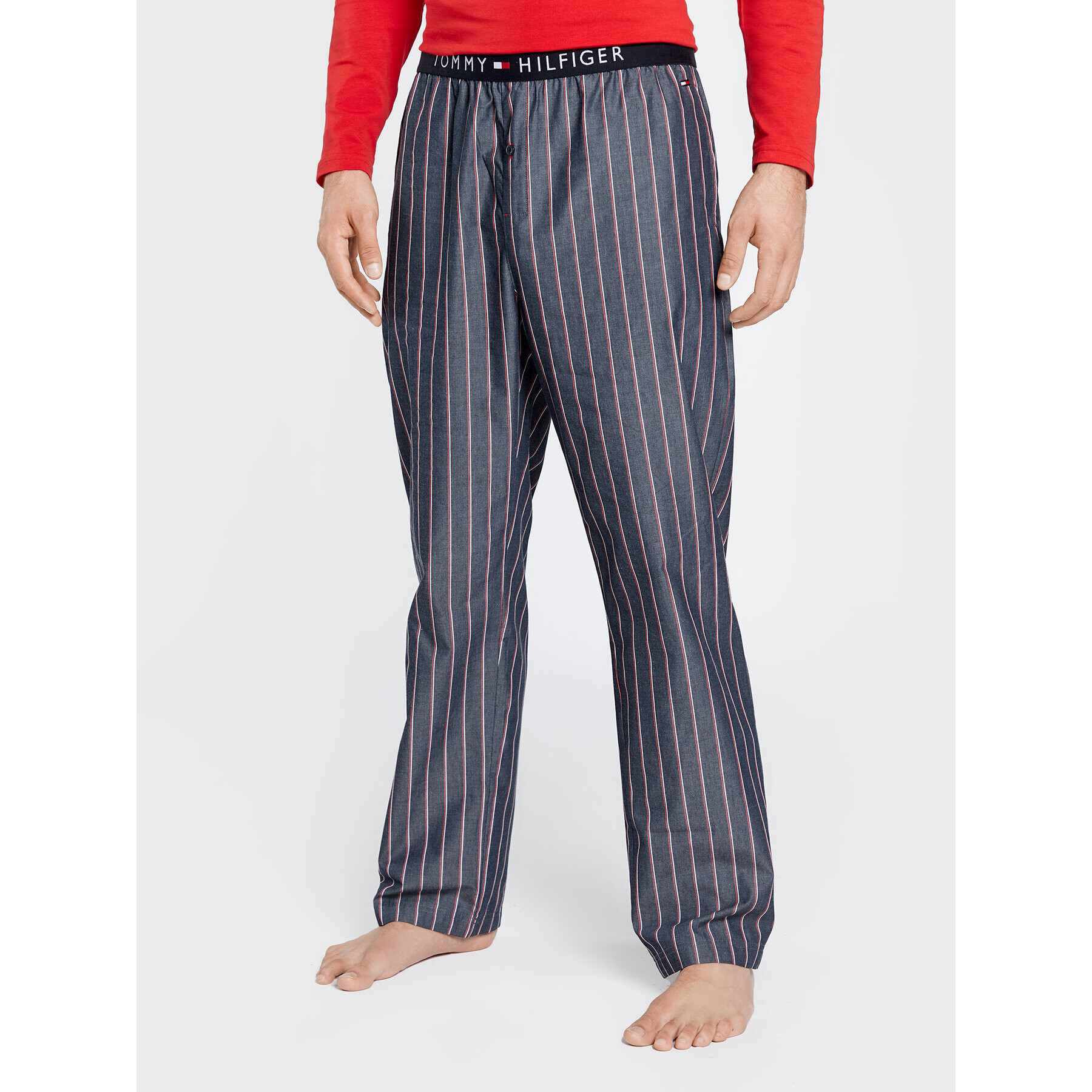 Tommy Hilfiger Pijama Woven UM0UM01960 Roșu Regular Fit - Pled.ro