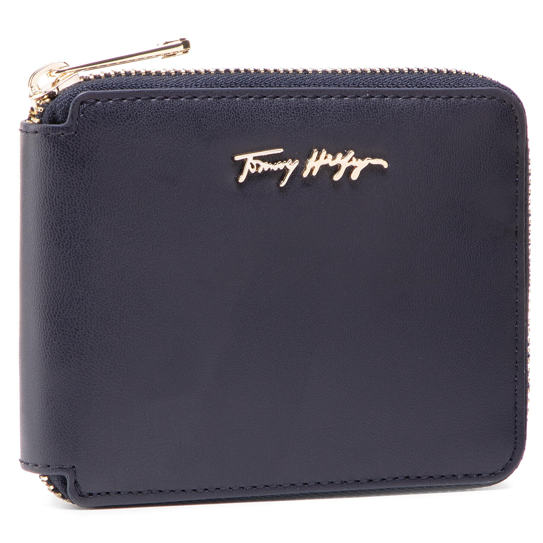 Tommy Hilfiger Portofel Mare de Damă Iconic Tommy Med Za AW0AW09523 Bleumarin - Pled.ro