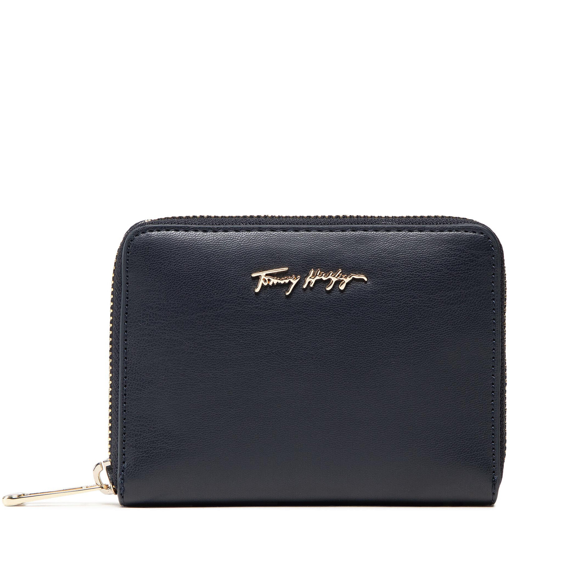 Tommy Hilfiger Portofel Mare de Damă Iconic Tommy Med Za AW0AW11611 Bleumarin - Pled.ro