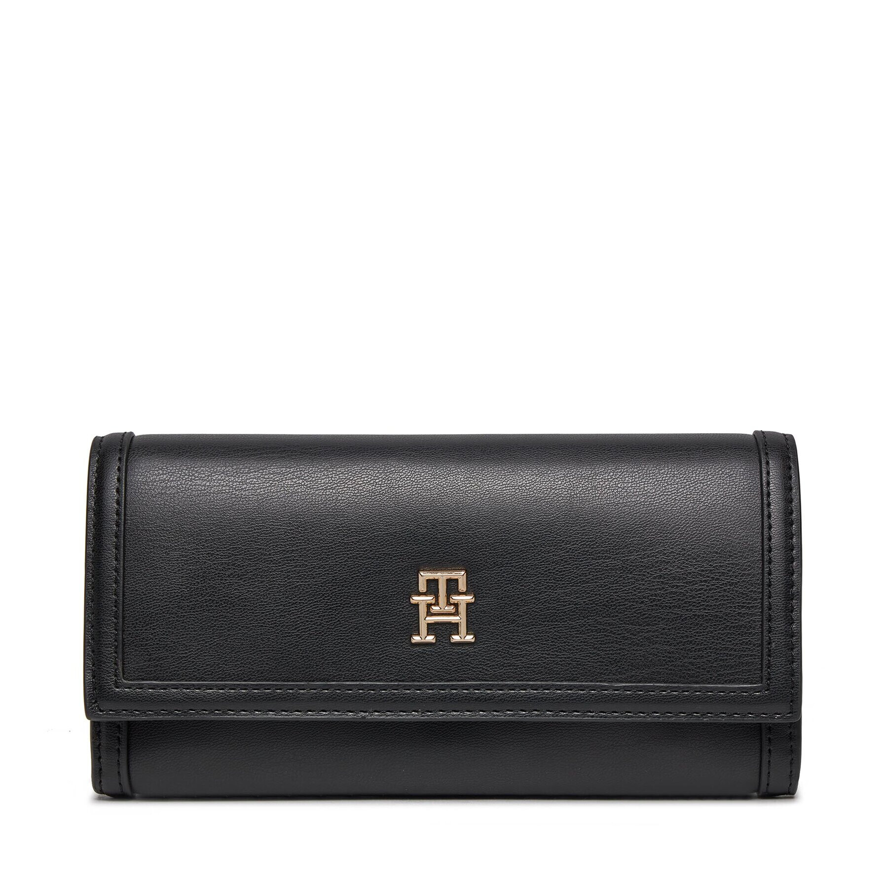 Tommy Hilfiger Portofel Mare de Damă Th Central Cc And Coin Negru - Pled.ro