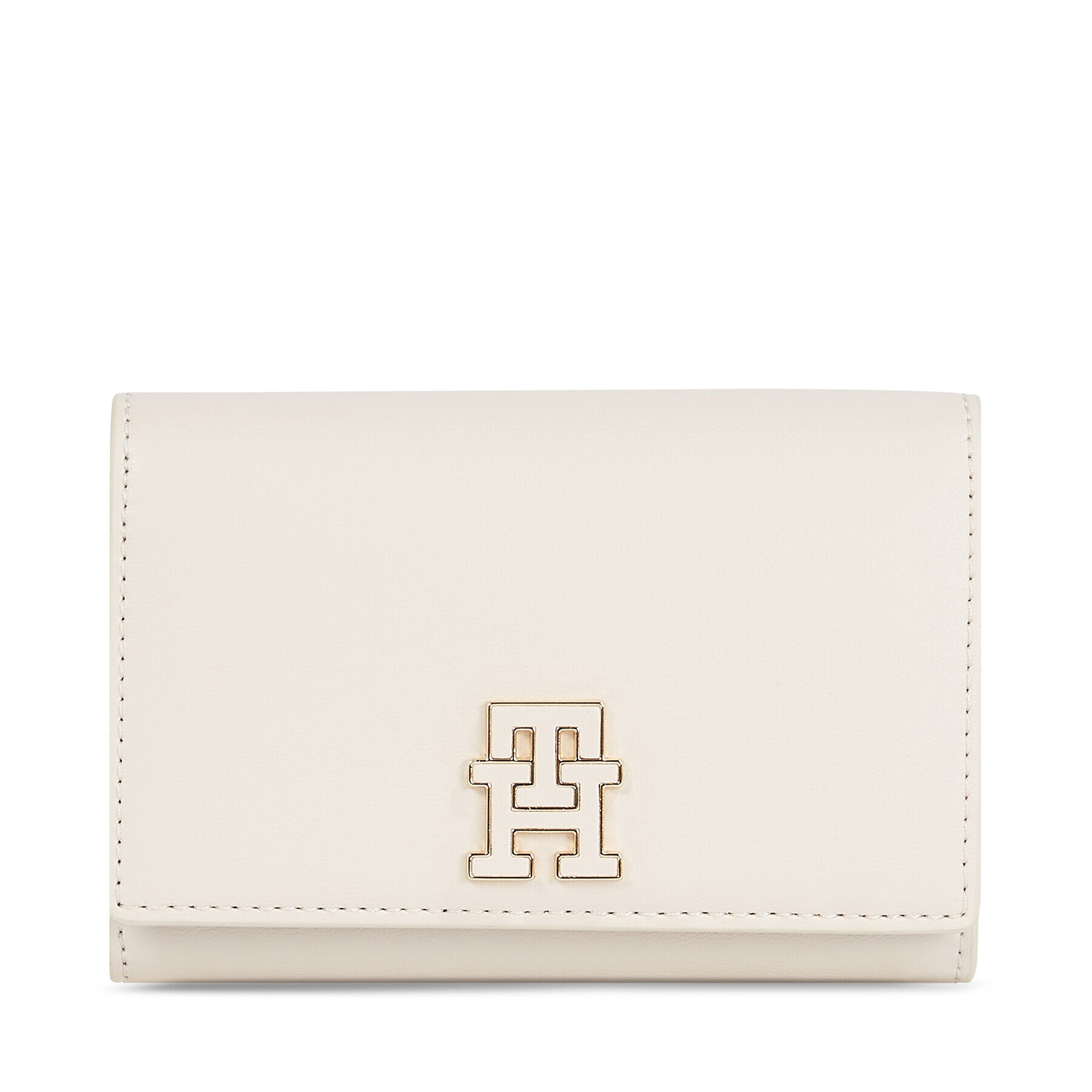 Tommy Hilfiger Portofel Mare de Damă Th Chic Med Flap Wallet AW0AW14887 Bej - Pled.ro