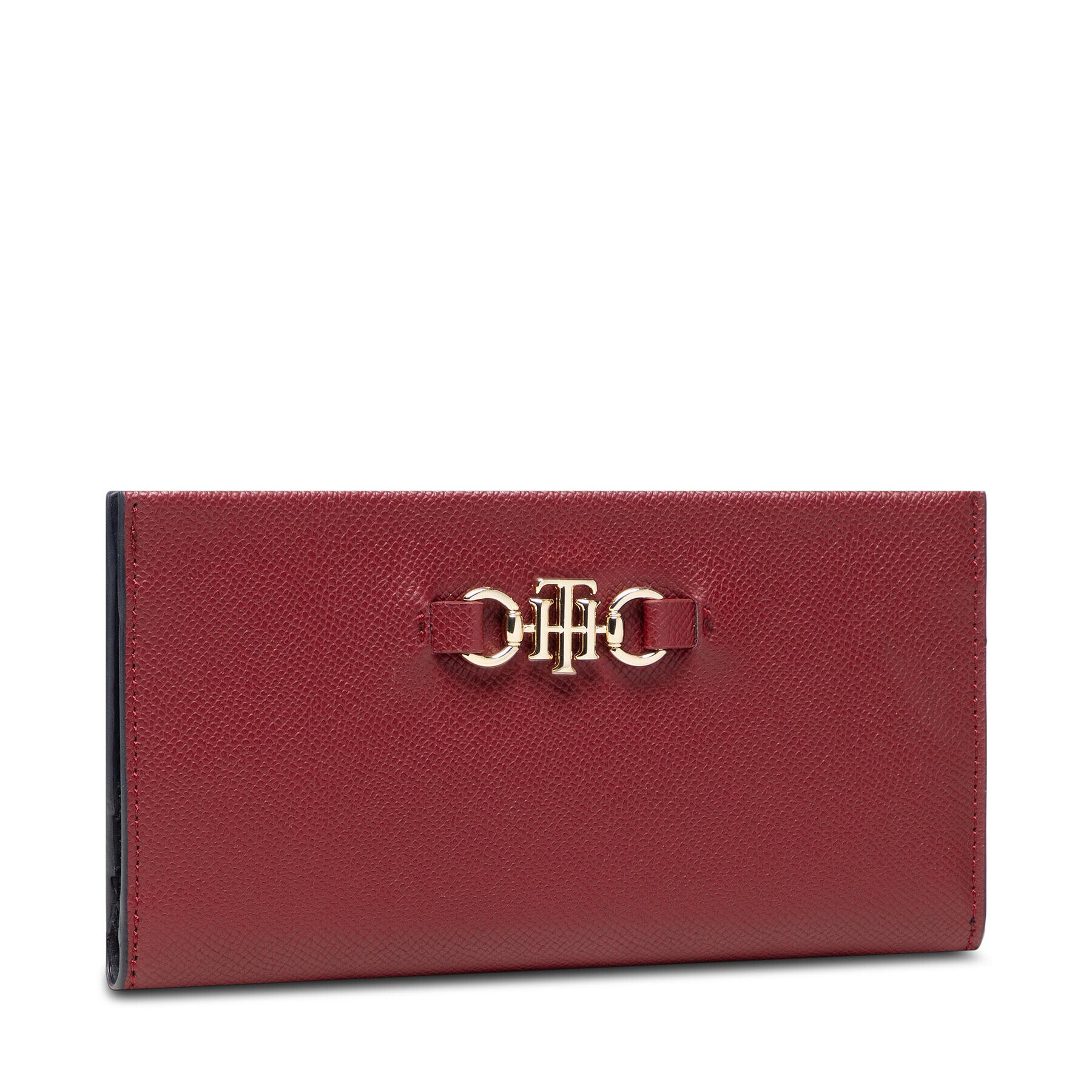 Tommy Hilfiger Portofel Mare de Damă Th Club Lrg Wallet AW0AW10550 Roșu - Pled.ro