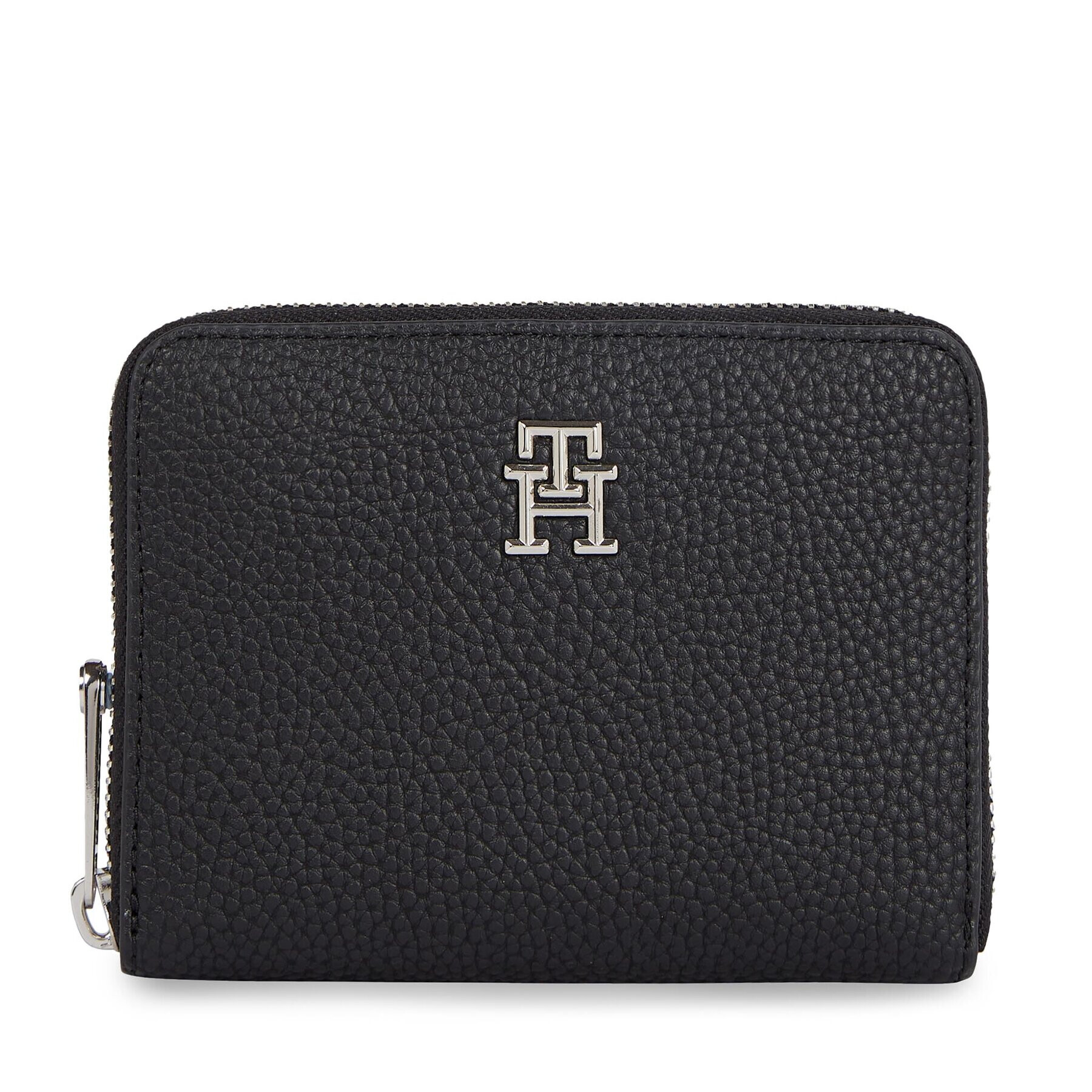 Tommy Hilfiger Portofel Mare de Damă Th Emblem Med Za AW0AW14892 Negru - Pled.ro