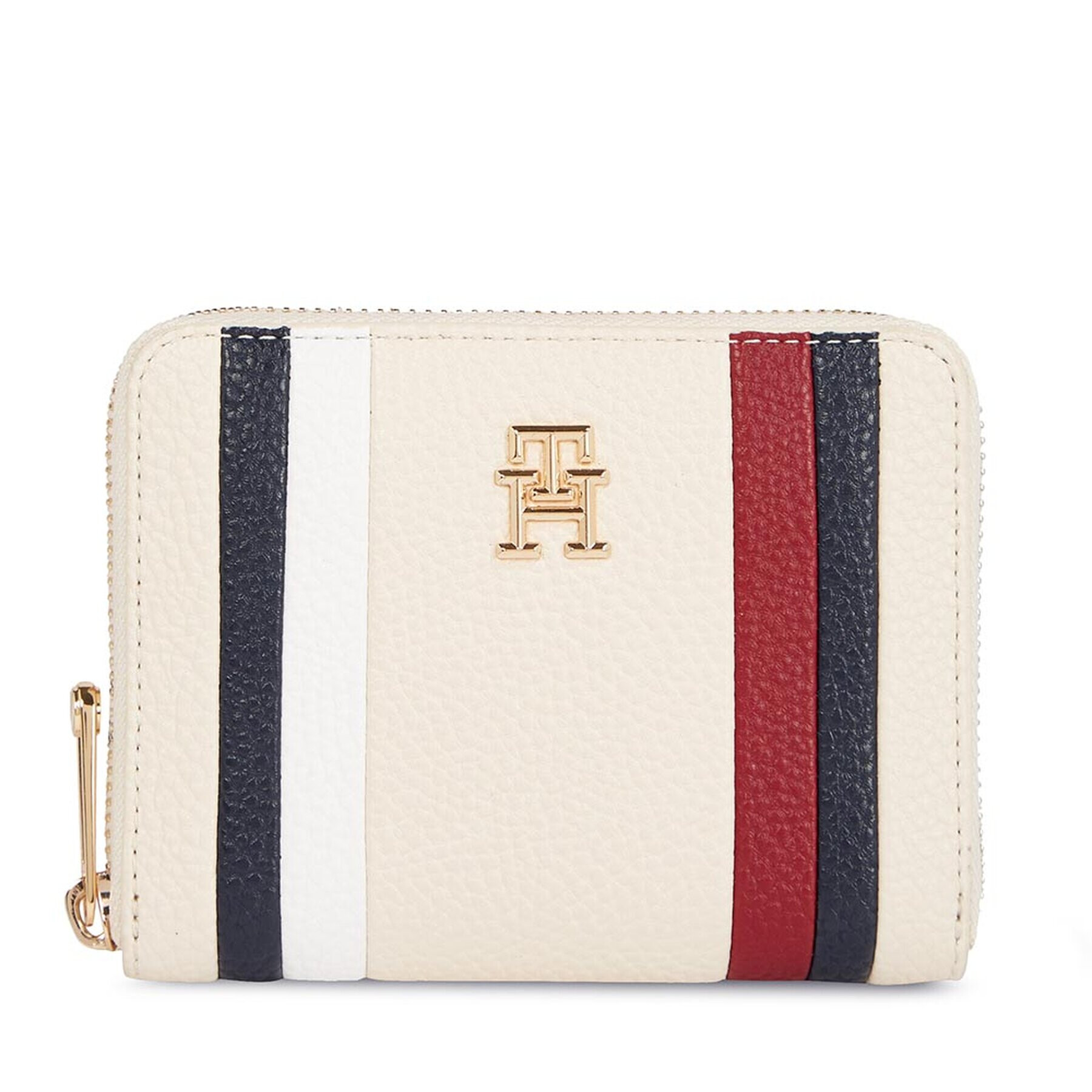 Tommy Hilfiger Portofel Mare de Damă Th Emblem Med Za Corp AW0AW15118 Bej - Pled.ro