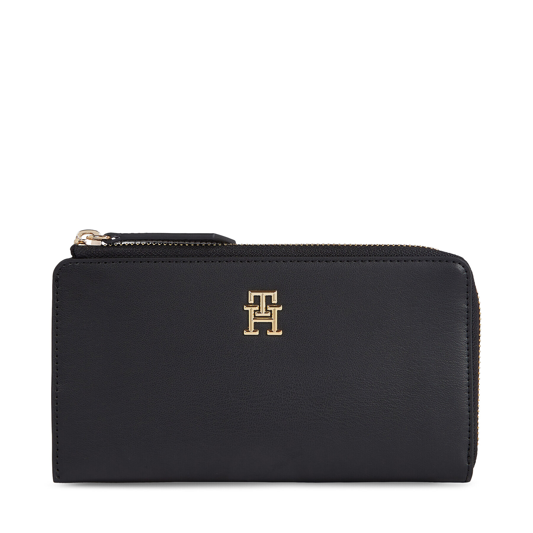 Tommy Hilfiger Portofel Mare de Damă Th Feminine Large Slim Wallet AW0AW14890 Negru - Pled.ro