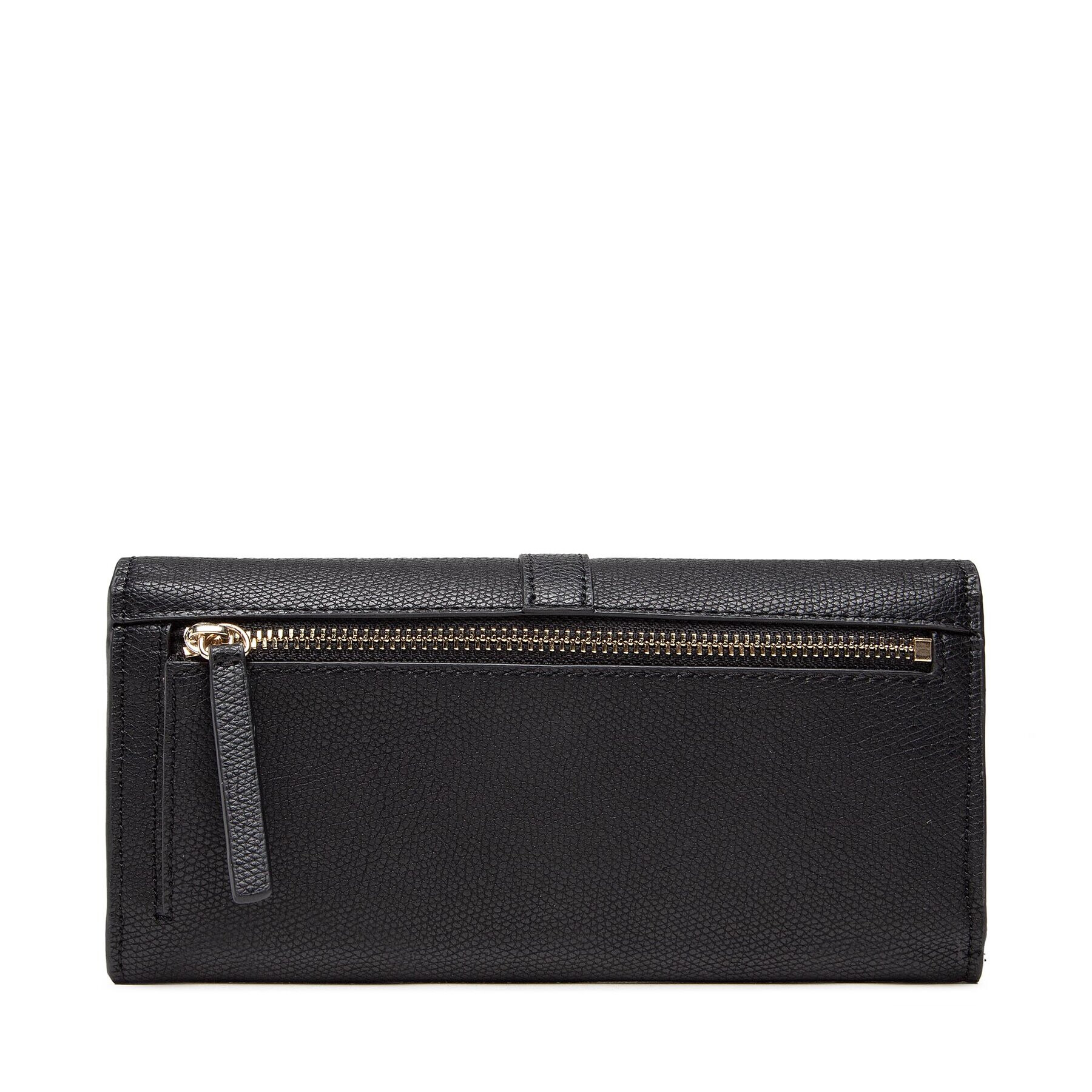 Tommy Hilfiger Portofel Mare de Damă Th Plush Lrg Flap Wallet AW0AW14234 Negru - Pled.ro