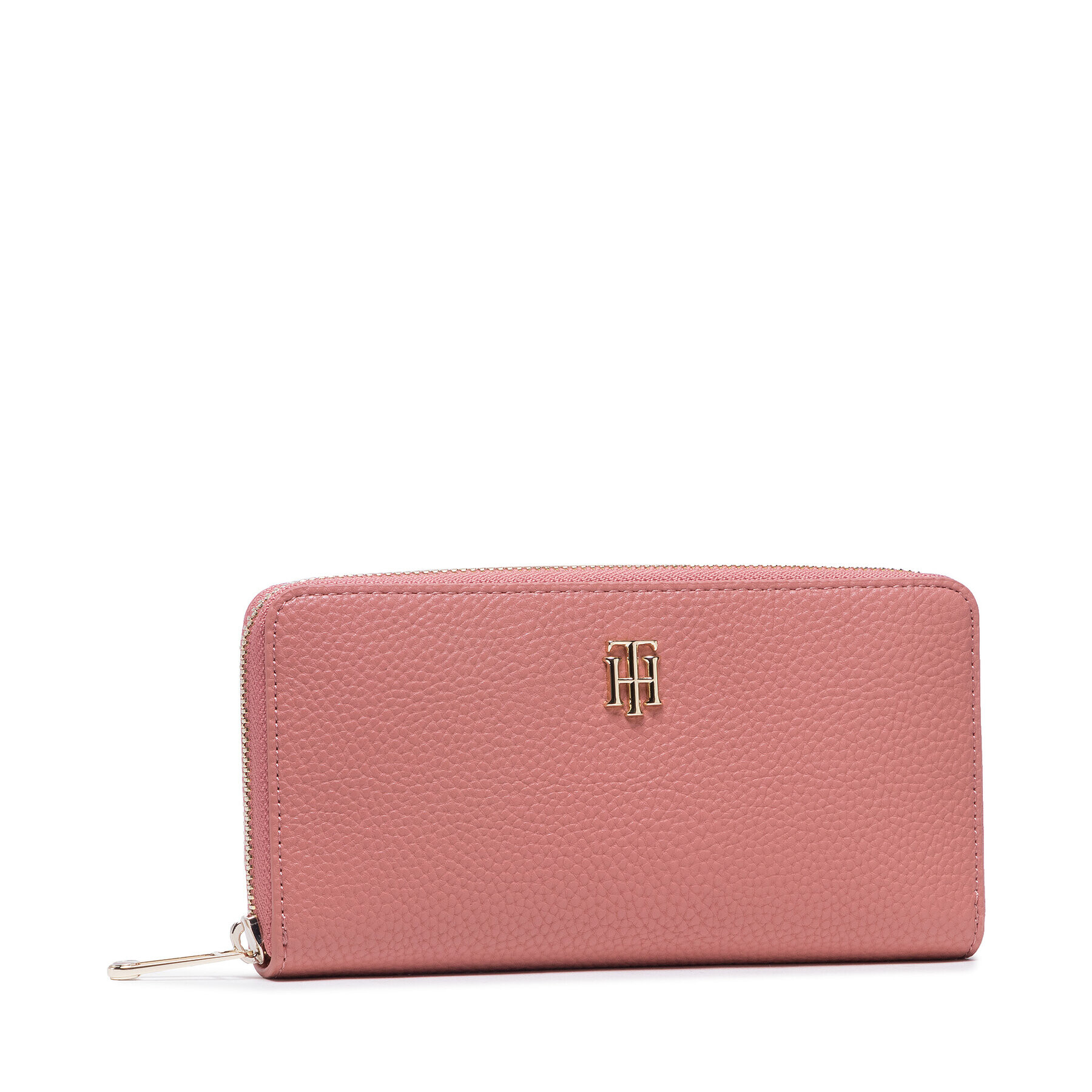 Tommy Hilfiger Portofel Mare de Damă Th Soft Large Za Wallet AW0AW10221 Roz - Pled.ro