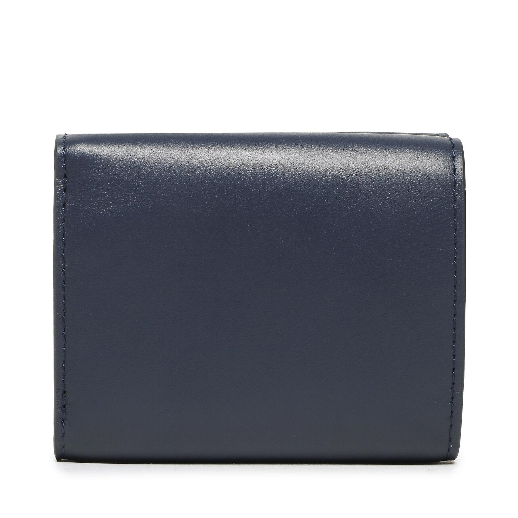 Tommy Hilfiger Portofel Mic de Damă Push Lock Leather Wallet AW0AW14344 Bleumarin - Pled.ro