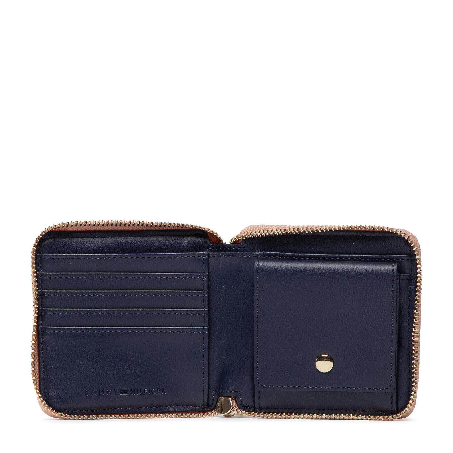 Tommy Hilfiger Portofel Mic de Damă Timeless Med Wallet Quilted AW0AW13644 Roz - Pled.ro