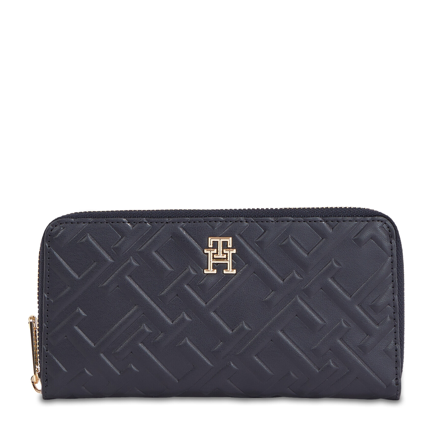 Tommy Hilfiger Portofel pentru femei Iconic Tommy Large Za Mono AW0AW15272 Bleumarin - Pled.ro