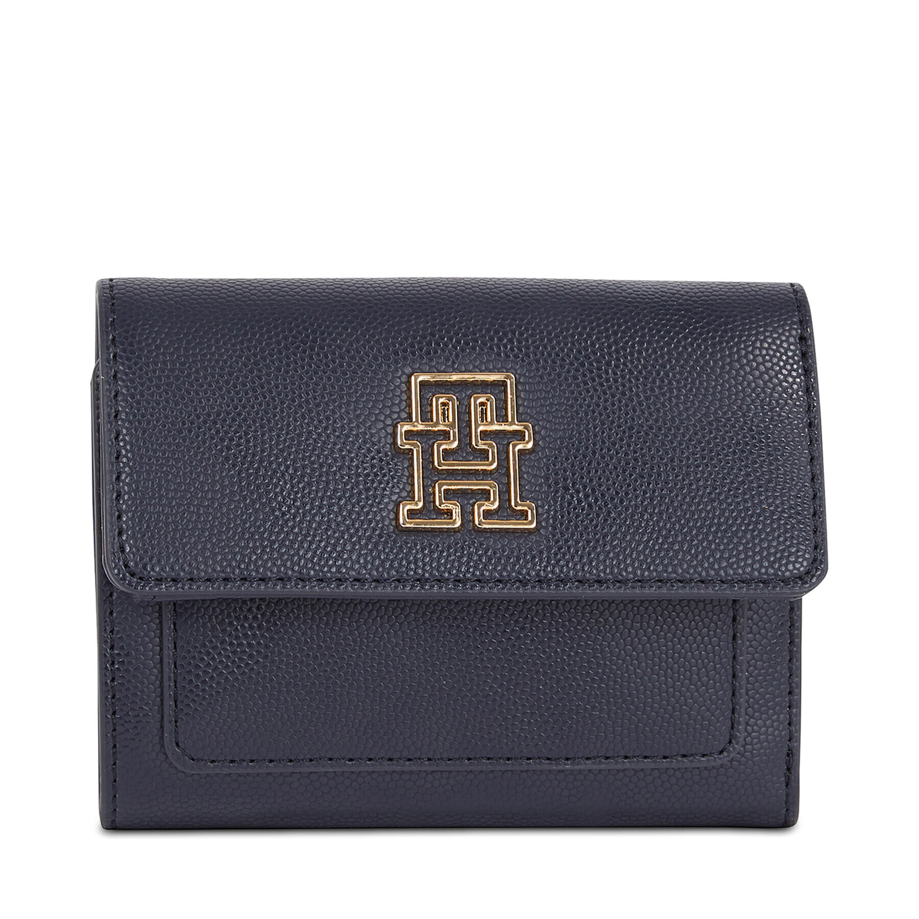 Tommy Hilfiger Portofel pentru femei Th Timeless Med Flap W Bill AW0AW15258 Bleumarin - Pled.ro