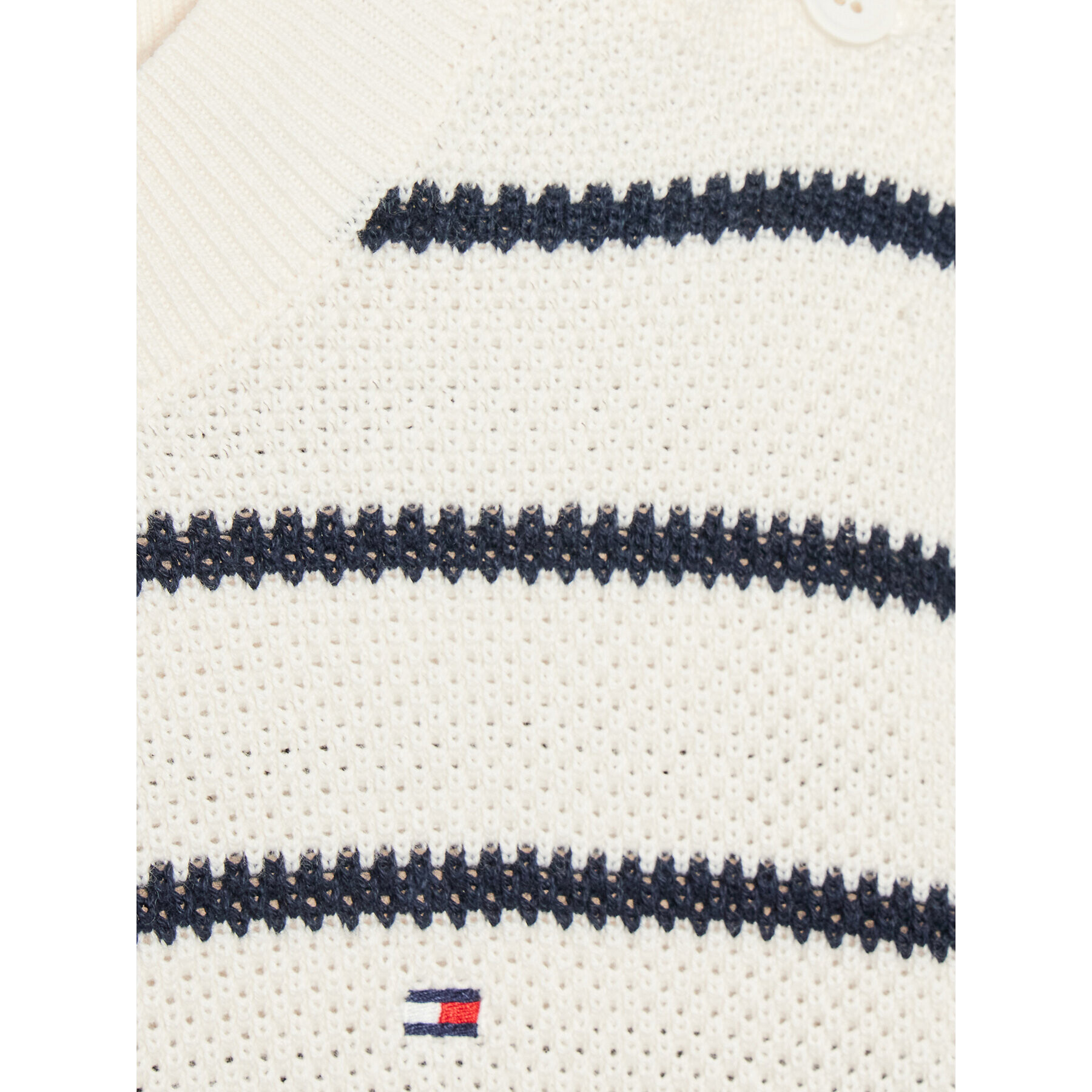 Tommy Hilfiger Pulover KG0KG07285 D Écru Regular Fit - Pled.ro