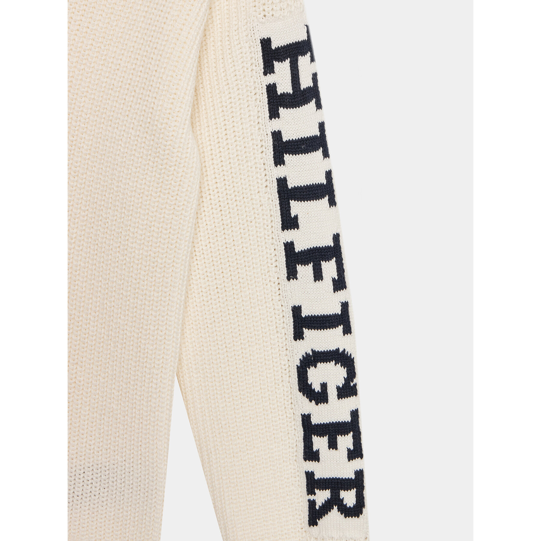 Tommy Hilfiger Pulover Monotype KB0KB08364 D Écru Regular Fit - Pled.ro