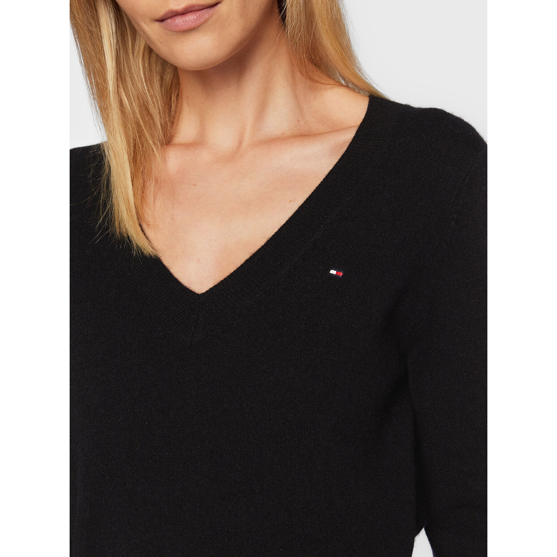 Tommy Hilfiger Pulover WW0WW35867 Negru Regular Fit - Pled.ro