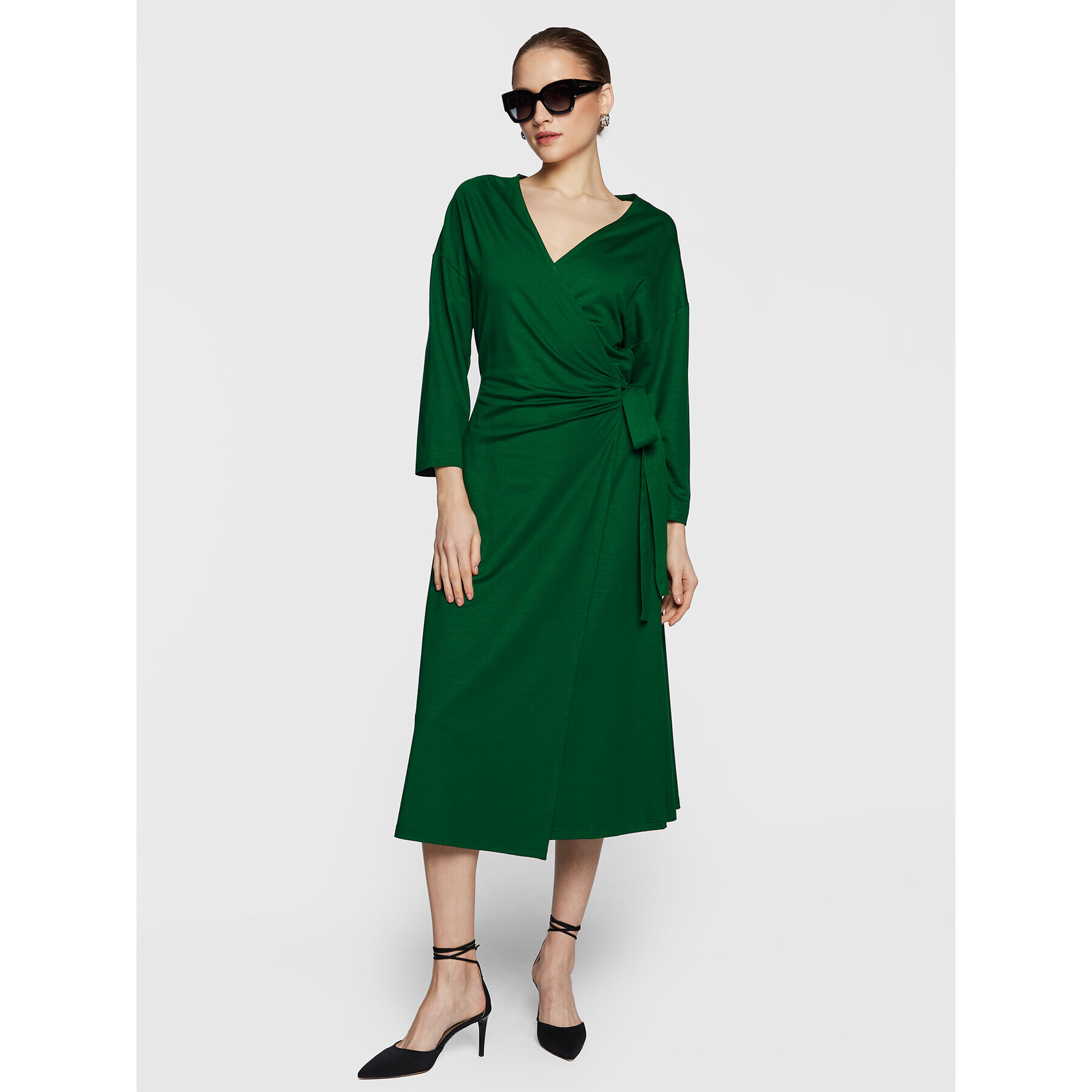 Tommy Hilfiger Rochie cocktail WW0WW37101 Verde Regular Fit - Pled.ro