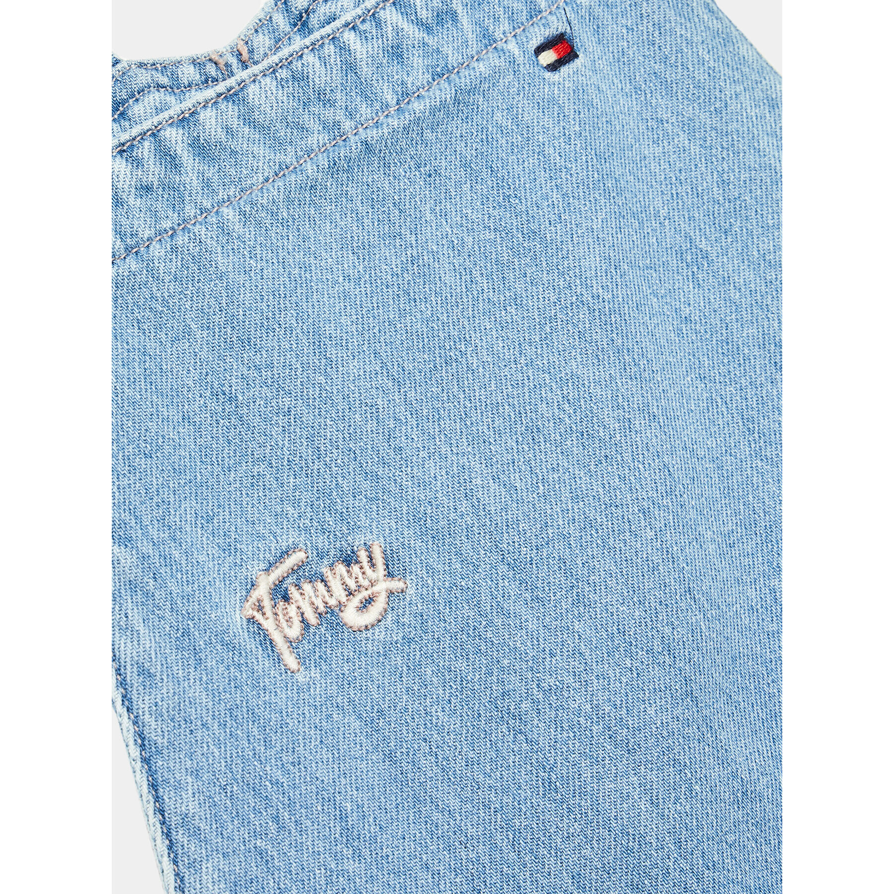 Tommy Hilfiger Rochie de blugi Dungaree KG0KG07194 D Albastru Regular Fit - Pled.ro