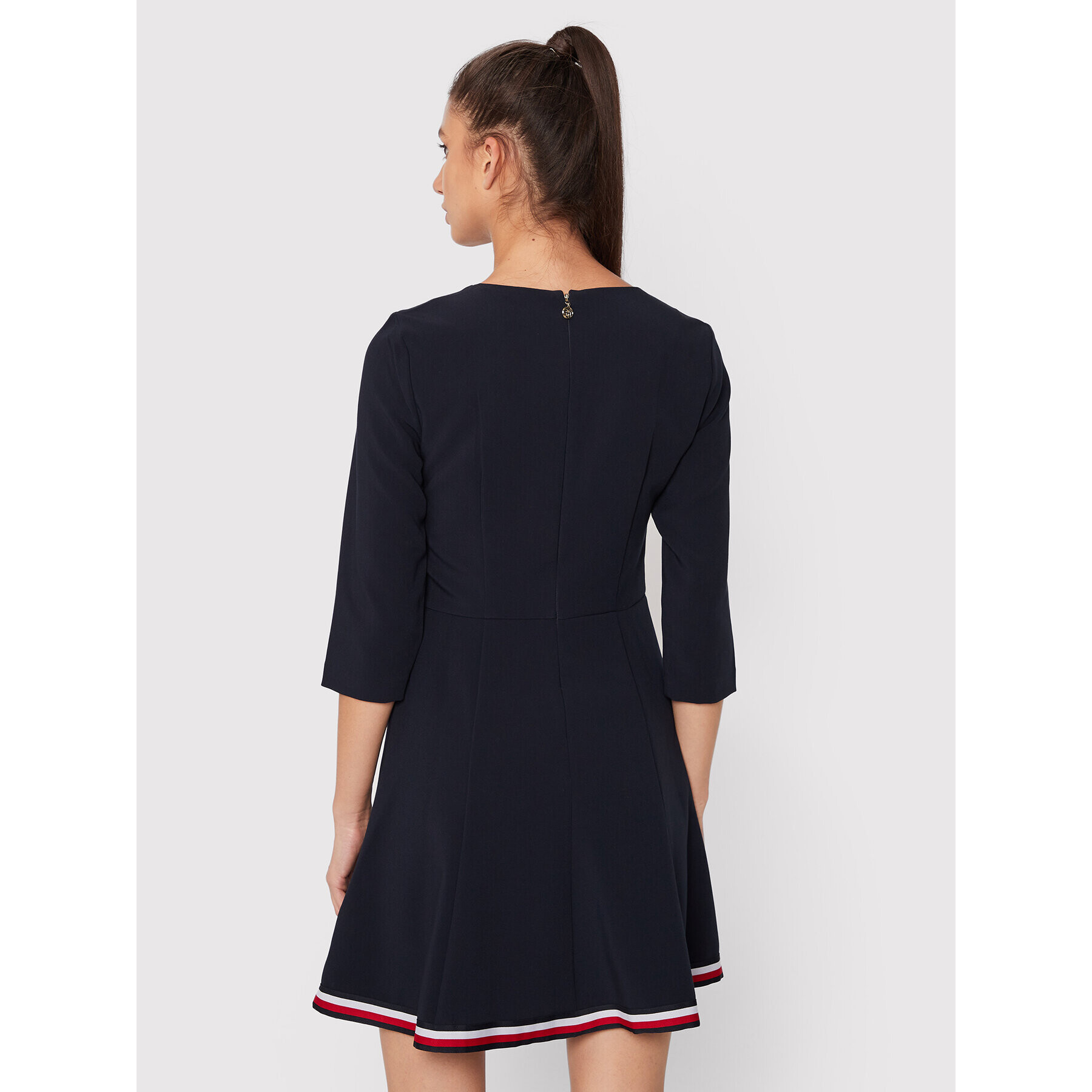 Tommy Hilfiger Rochie de zi Angela WW0WW35570 Bleumarin Regular Fit - Pled.ro