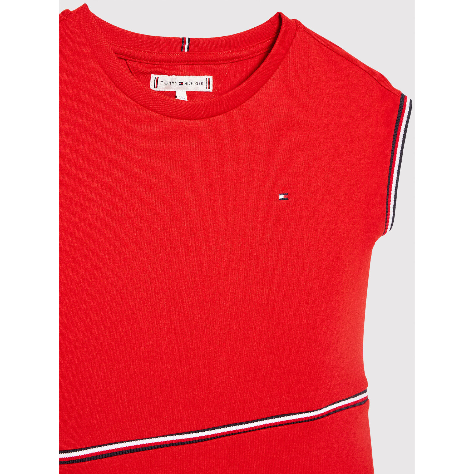 Tommy Hilfiger Rochie de zi Branded Punto KG0KG06514 Roșu Regular Fit - Pled.ro