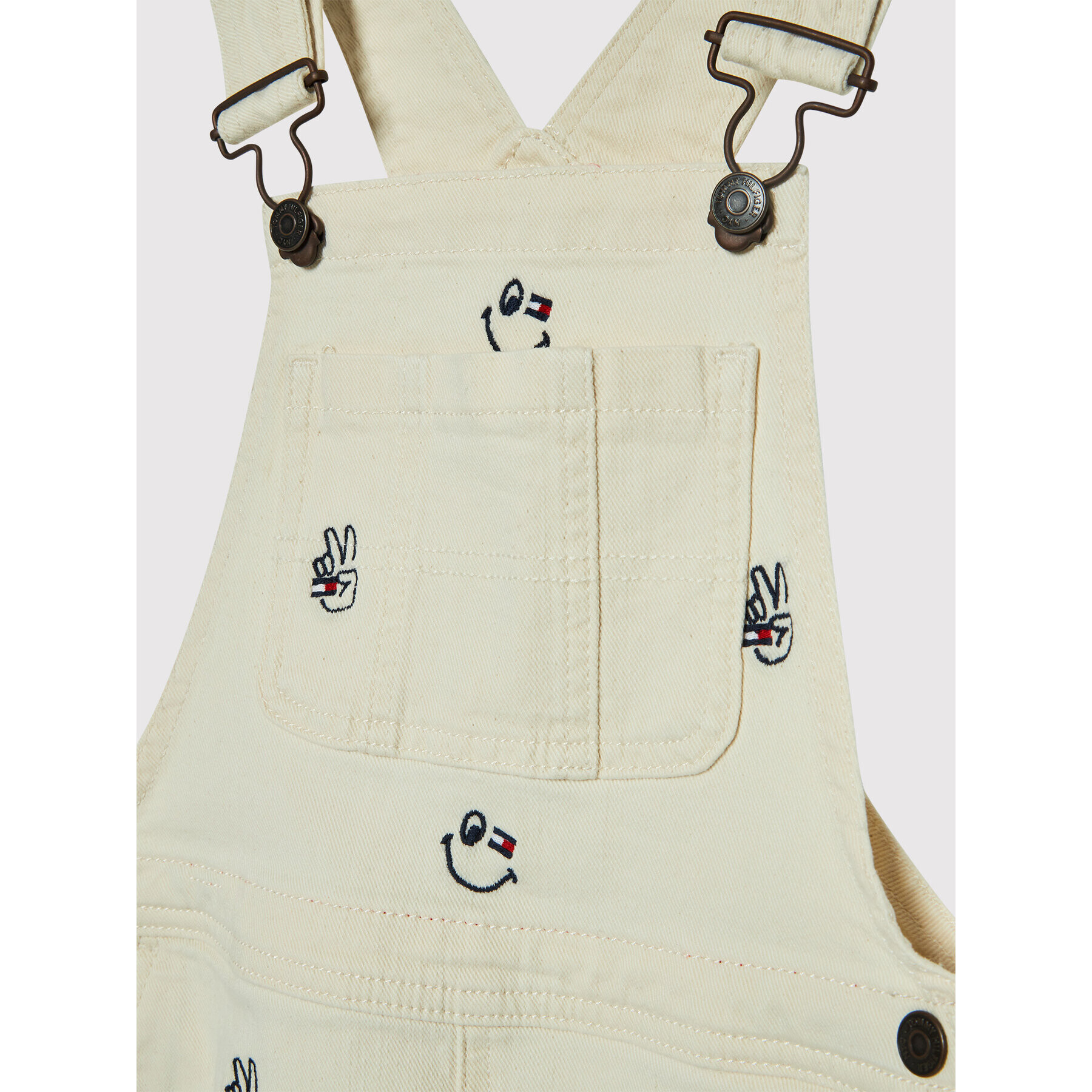 Tommy Hilfiger Rochie de zi Dungaree Critter KG0KG06231 D Bej Regular Fit - Pled.ro