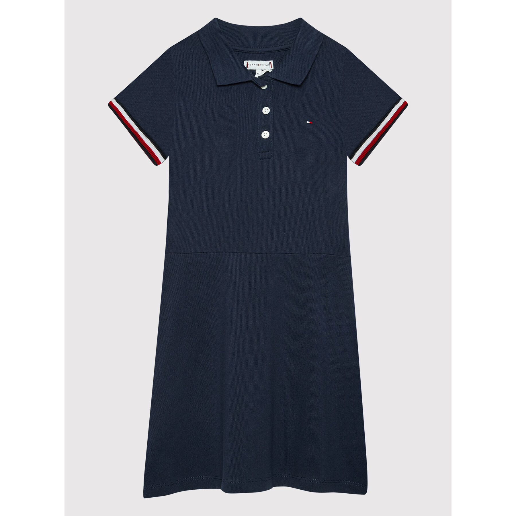 Tommy Hilfiger Rochie de zi Essential KG0KG06266 M Bleumarin Regular Fit - Pled.ro