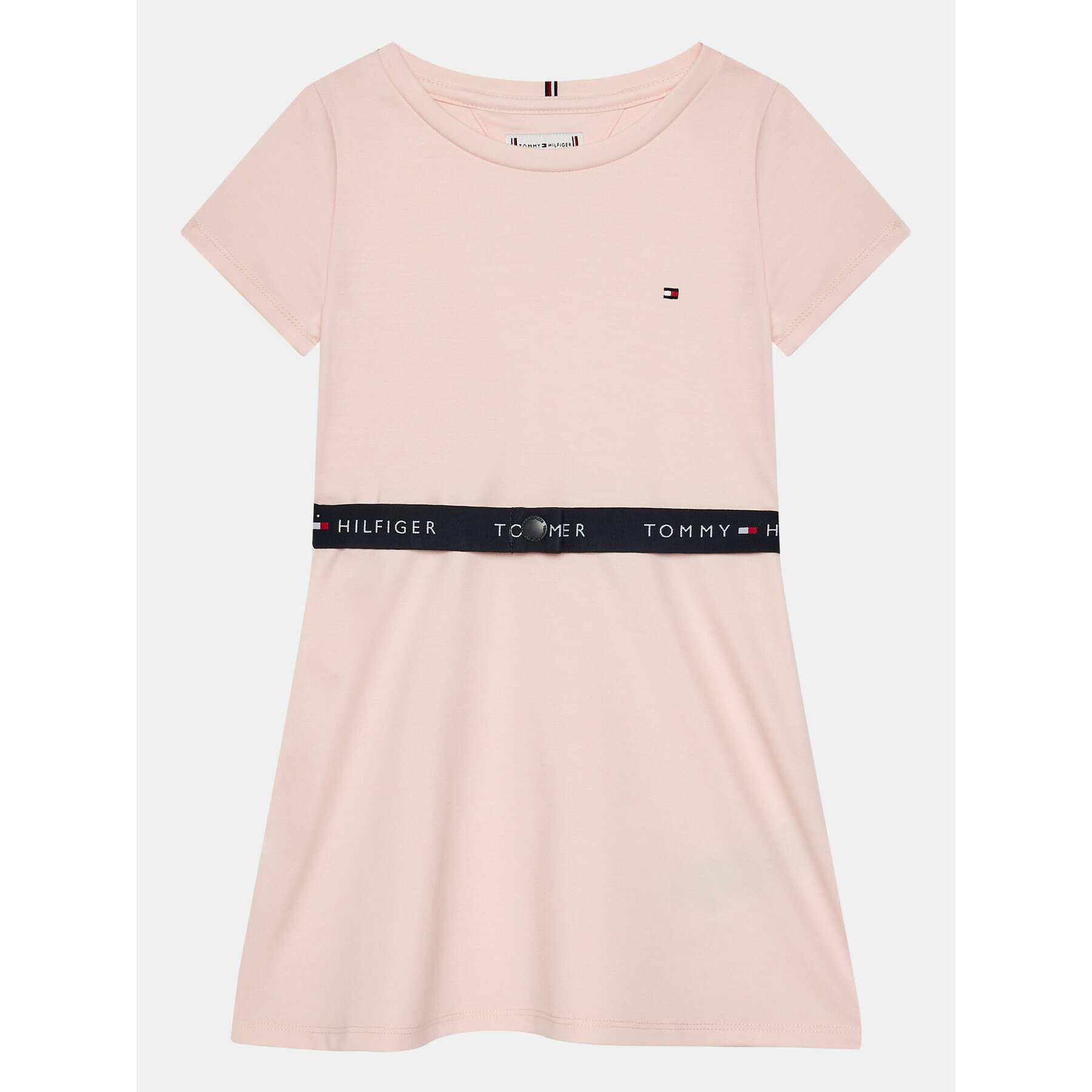 Tommy Hilfiger Rochie de zi Essential Skater KG0KG07776 D Roz Regular Fit - Pled.ro