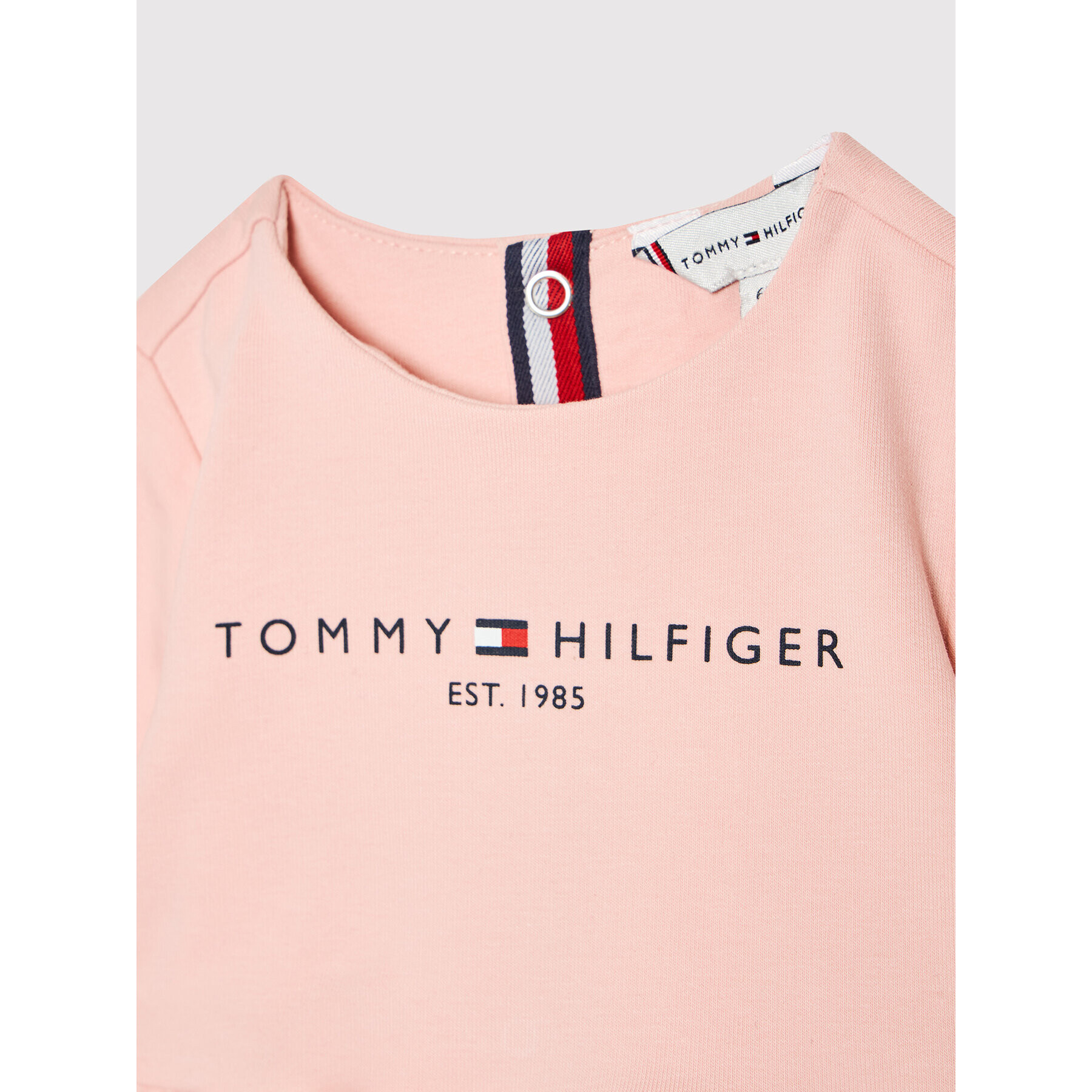 Tommy Hilfiger Rochie de zi Essetial KN0KN01234 Roz Regular Fit - Pled.ro