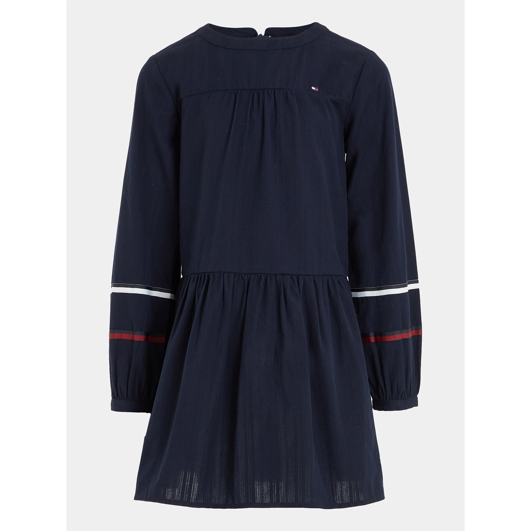 Tommy Hilfiger Rochie de zi Global Stripe Tape Detal KG0KG07347 M Bleumarin Regular Fit - Pled.ro