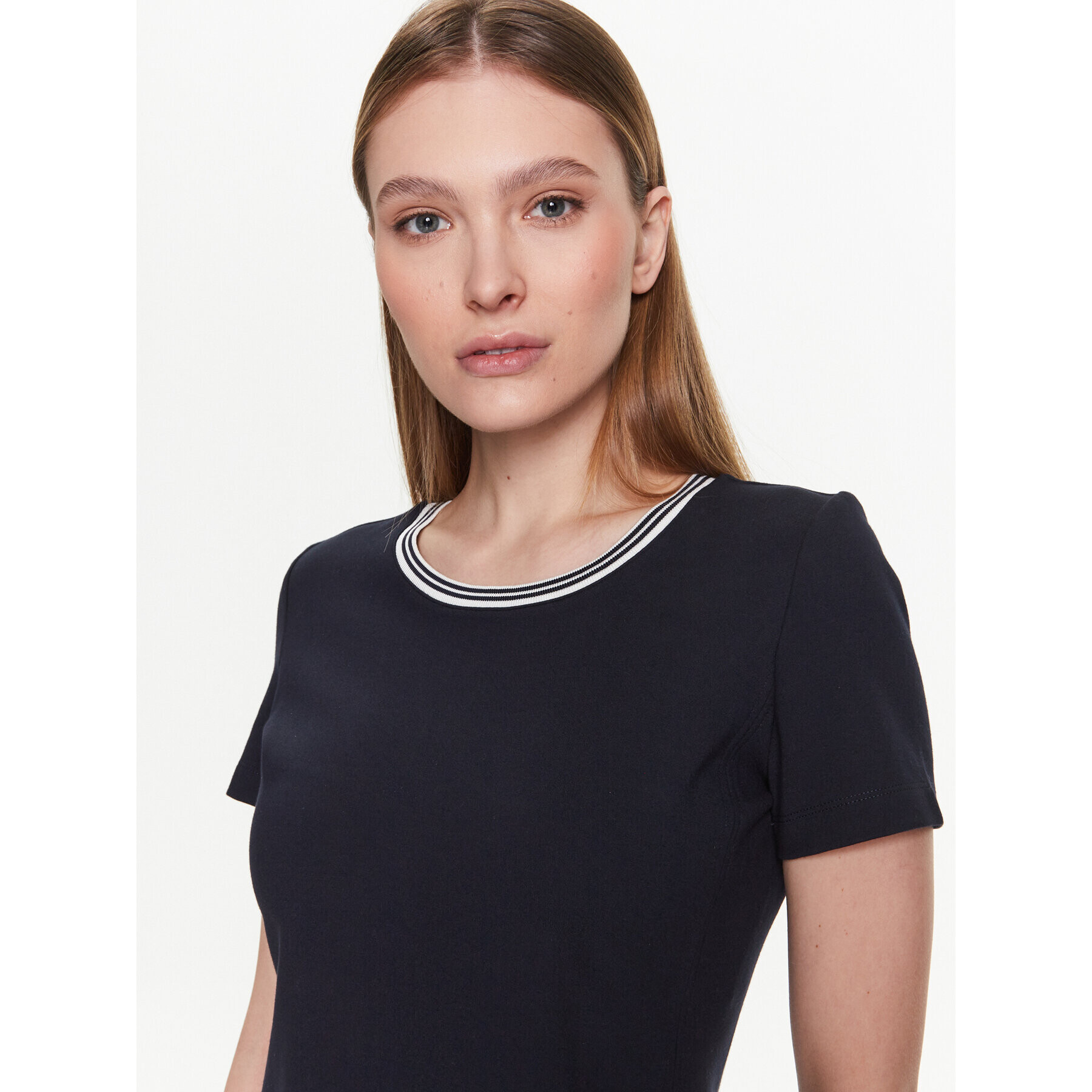 Tommy Hilfiger Rochie de zi Punto Bleumarin Regular Fit - Pled.ro