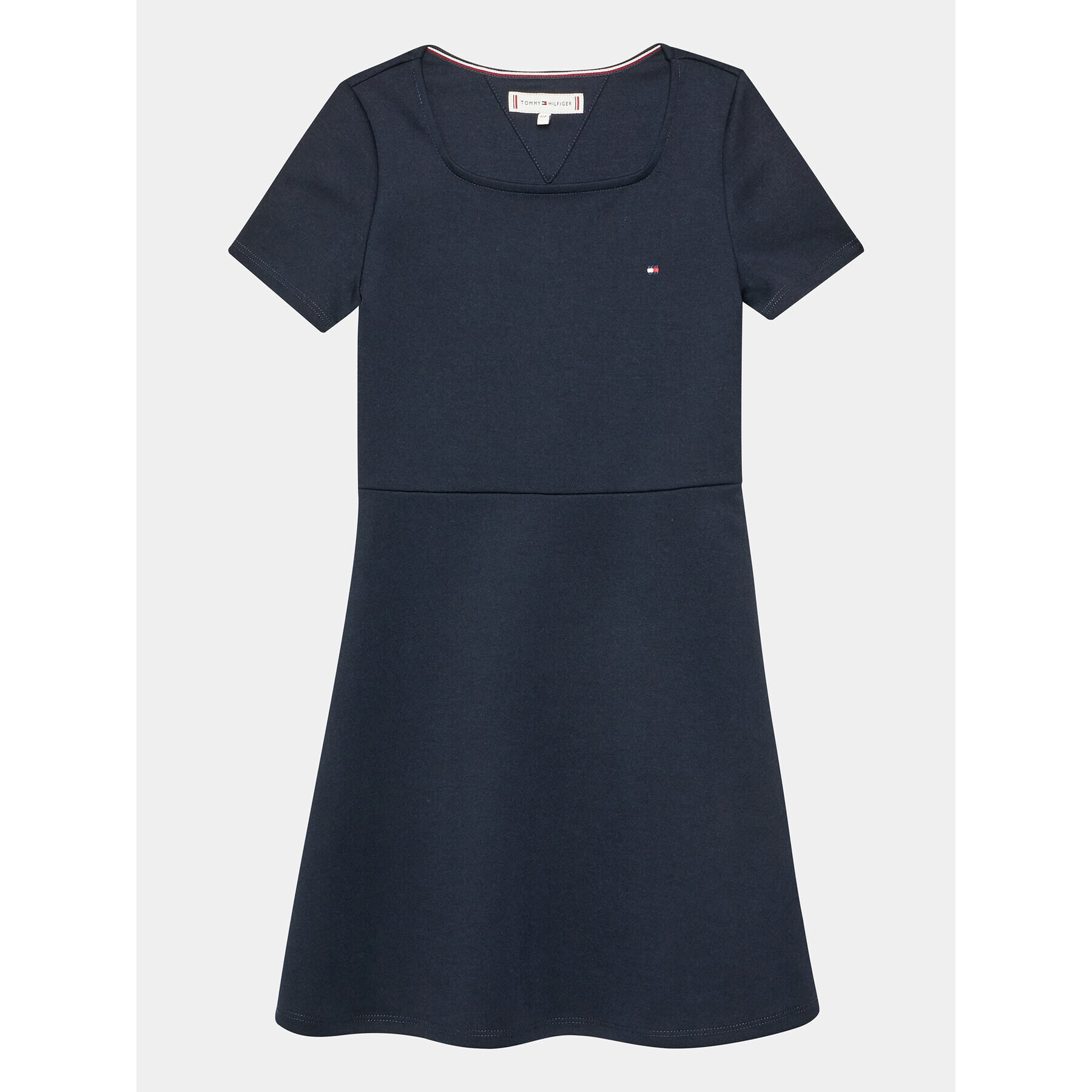 Tommy Hilfiger Rochie de zi Punto KG0KG07192 Bleumarin Regular Fit - Pled.ro