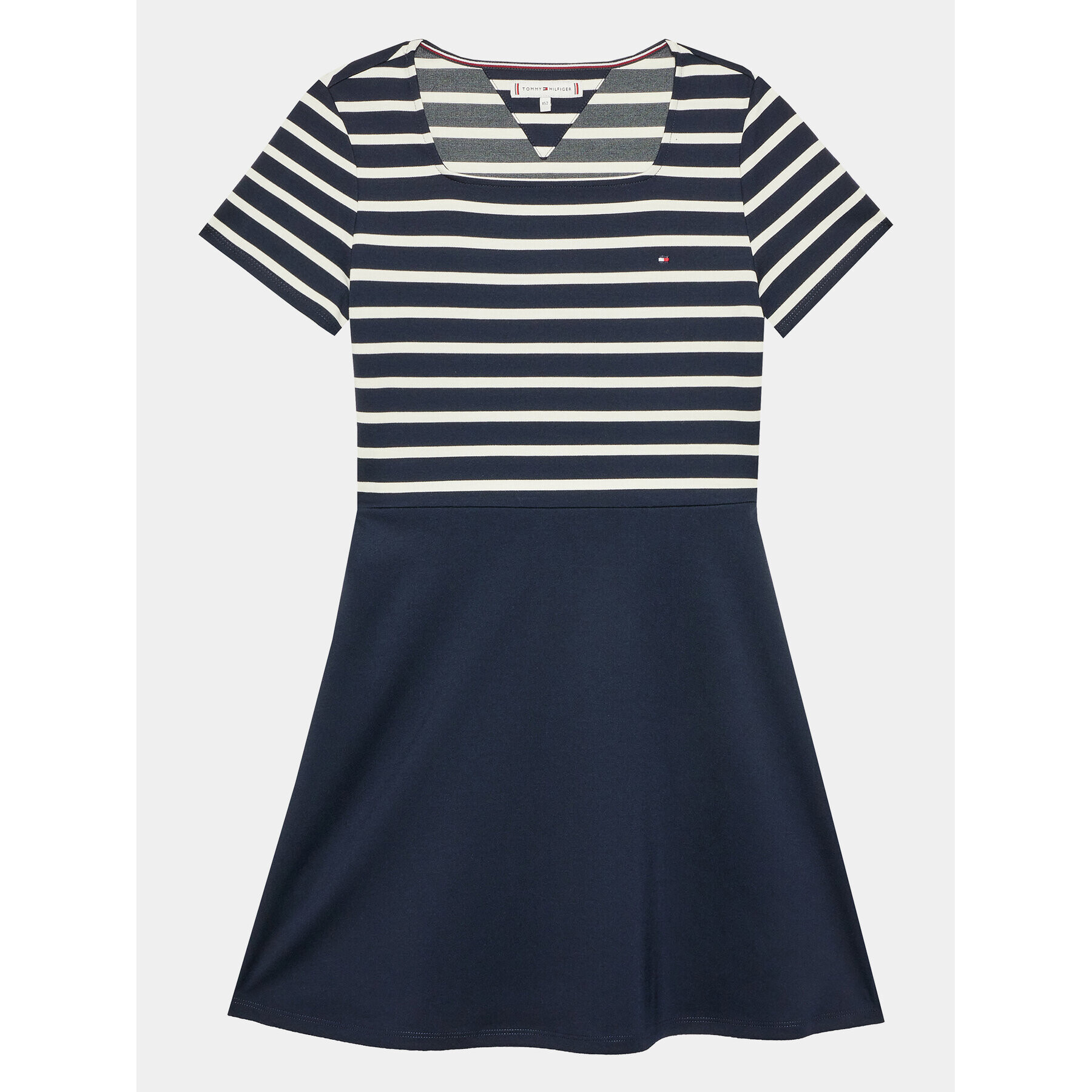 Tommy Hilfiger Rochie de zi Punto KG0KG07192 D Bleumarin Regular Fit - Pled.ro